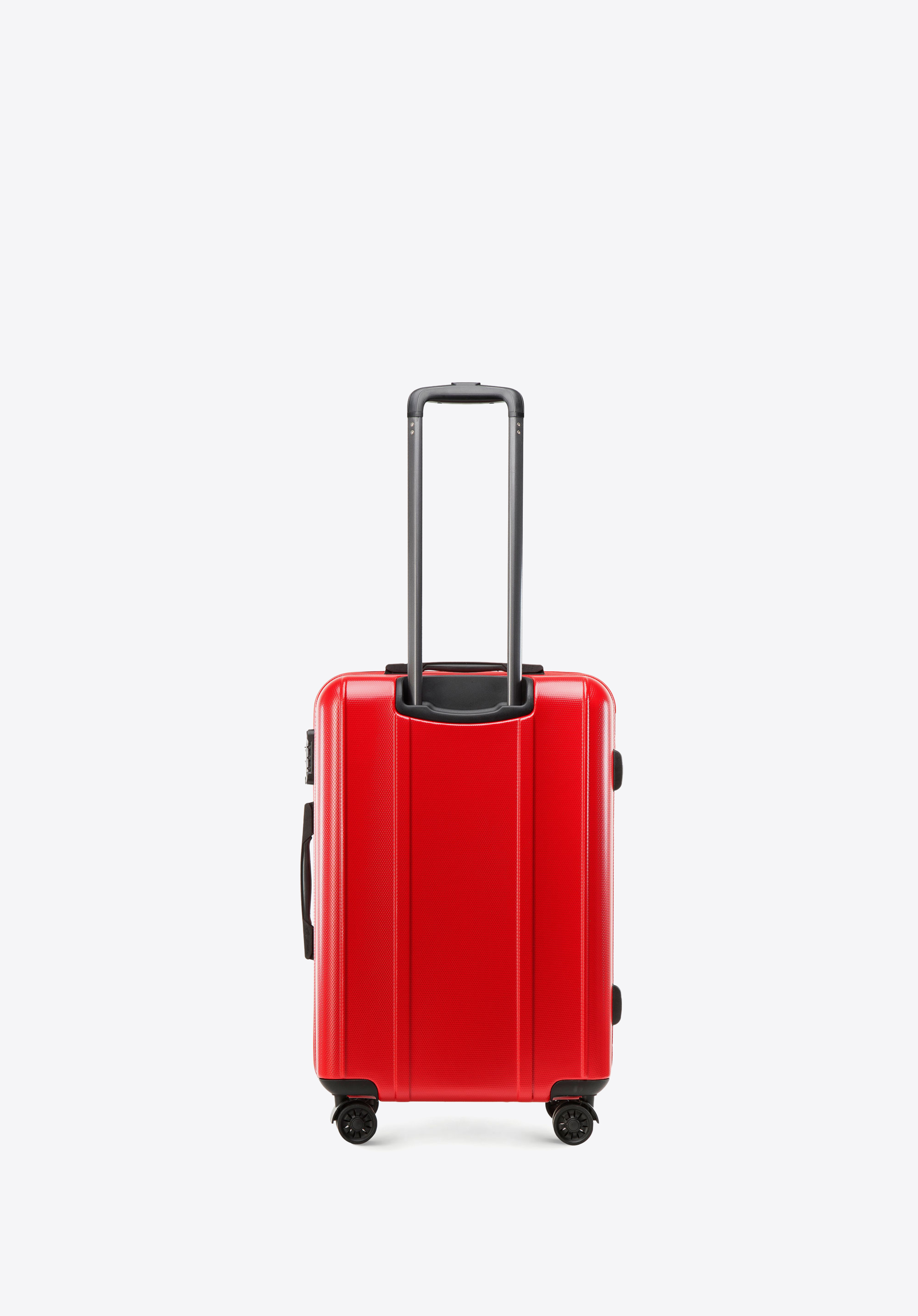 Walizka kabinowa z polikarbonu z pionowymi tłoczeniami