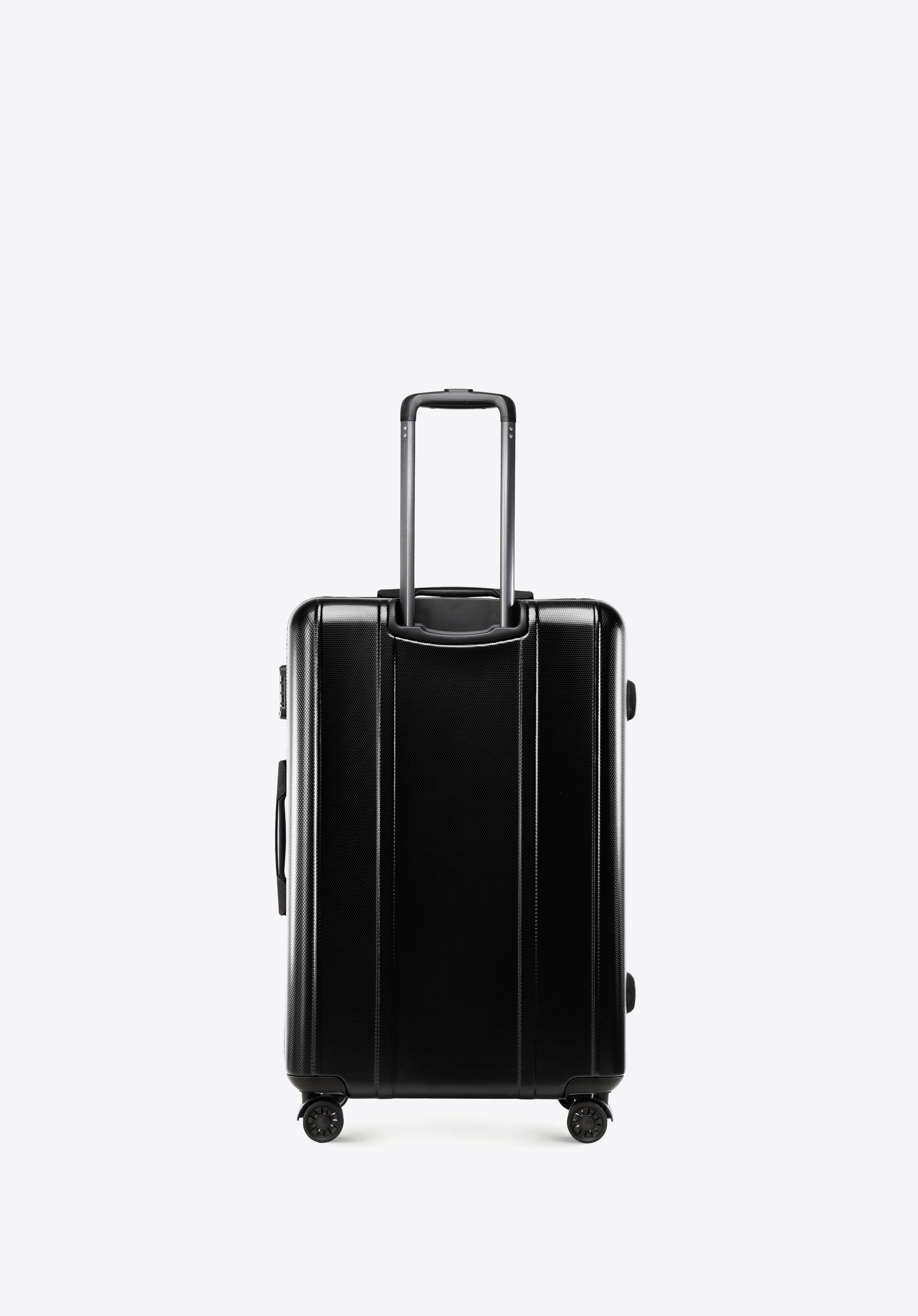 Walizka kabinowa z polikarbonu z pionowymi tłoczeniami