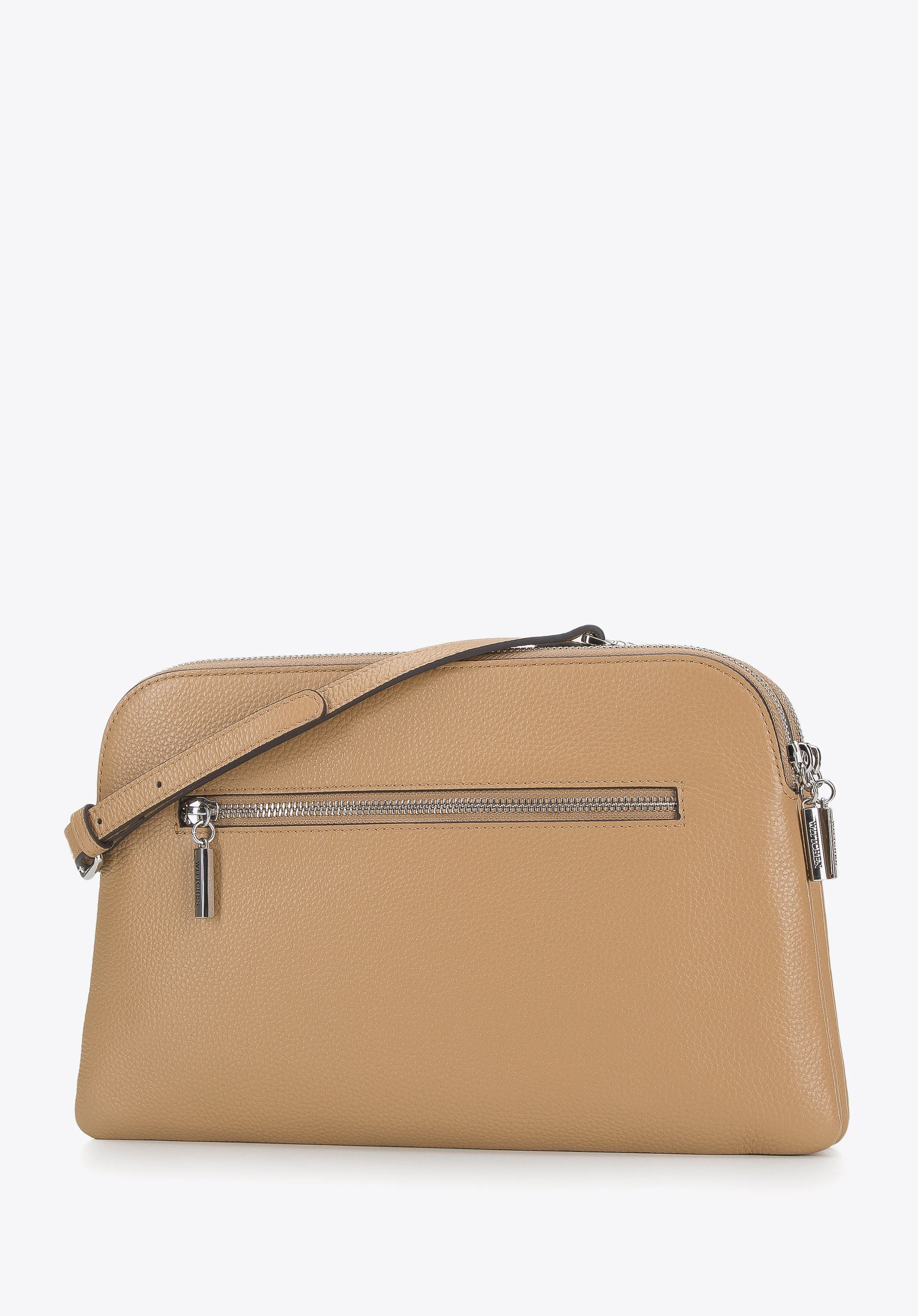 Damska listonoszka skórzana z dwiema komorami