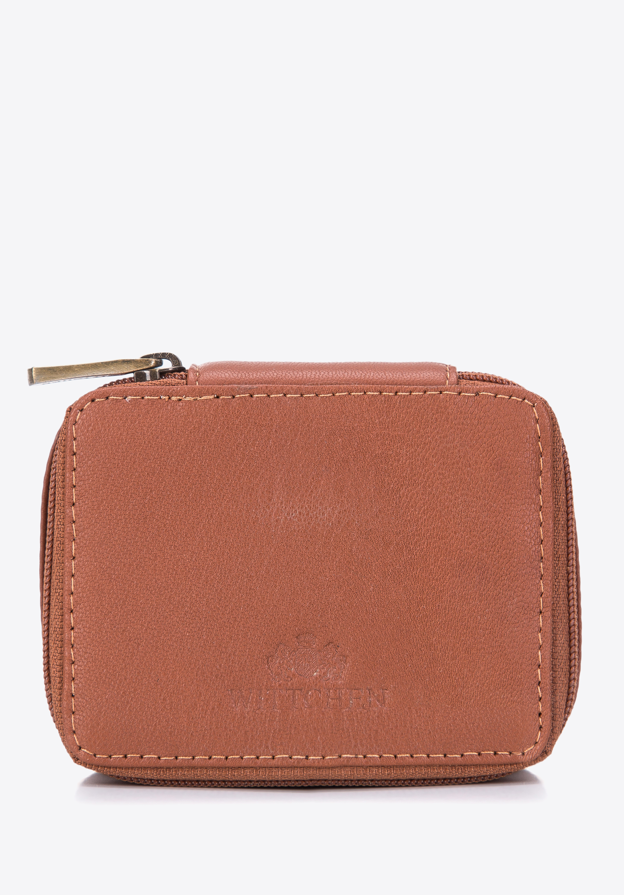 Minikosmetyczka skórzana pudełkowa