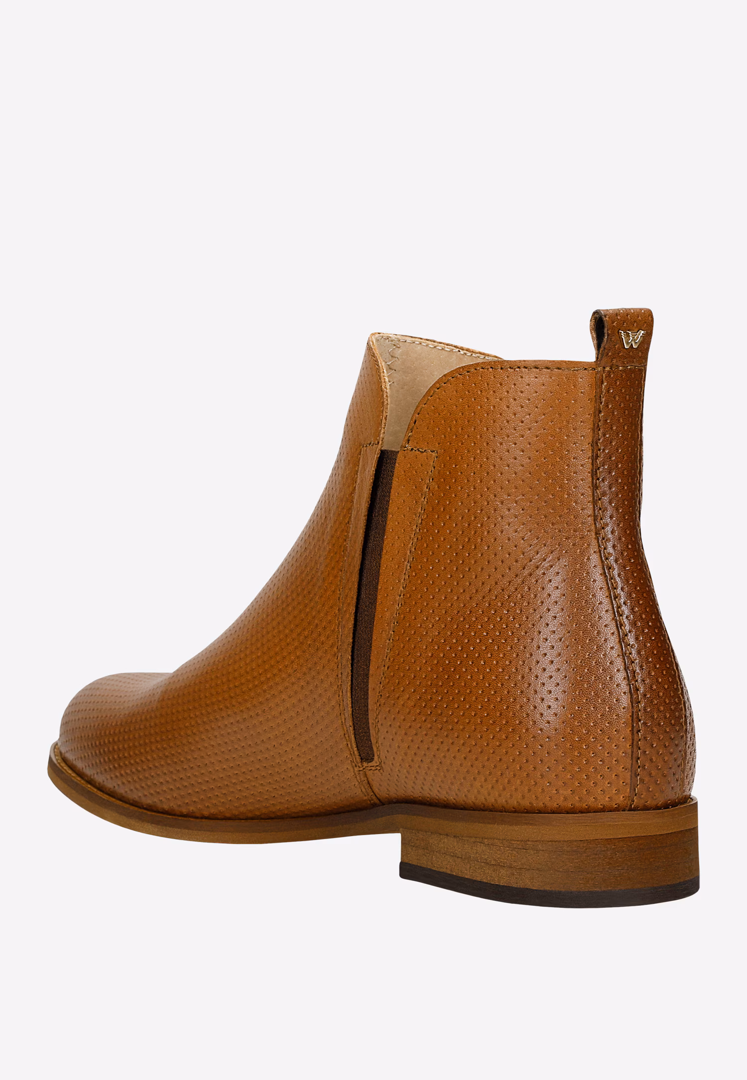 Brązowe skórzane botki damskie zapinane na zamek