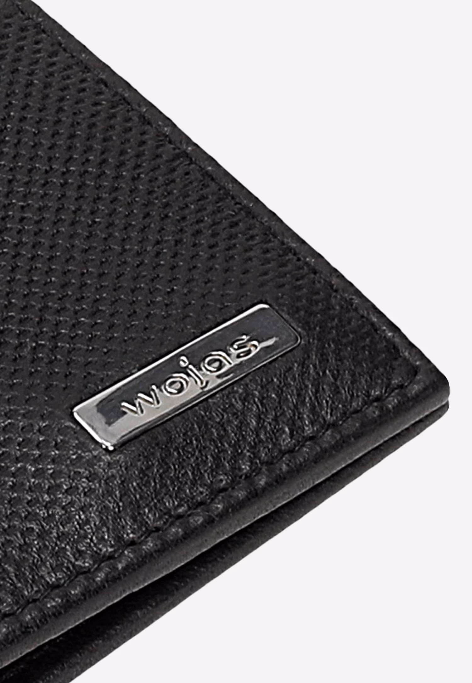 Czarny skórzany portfel na karty