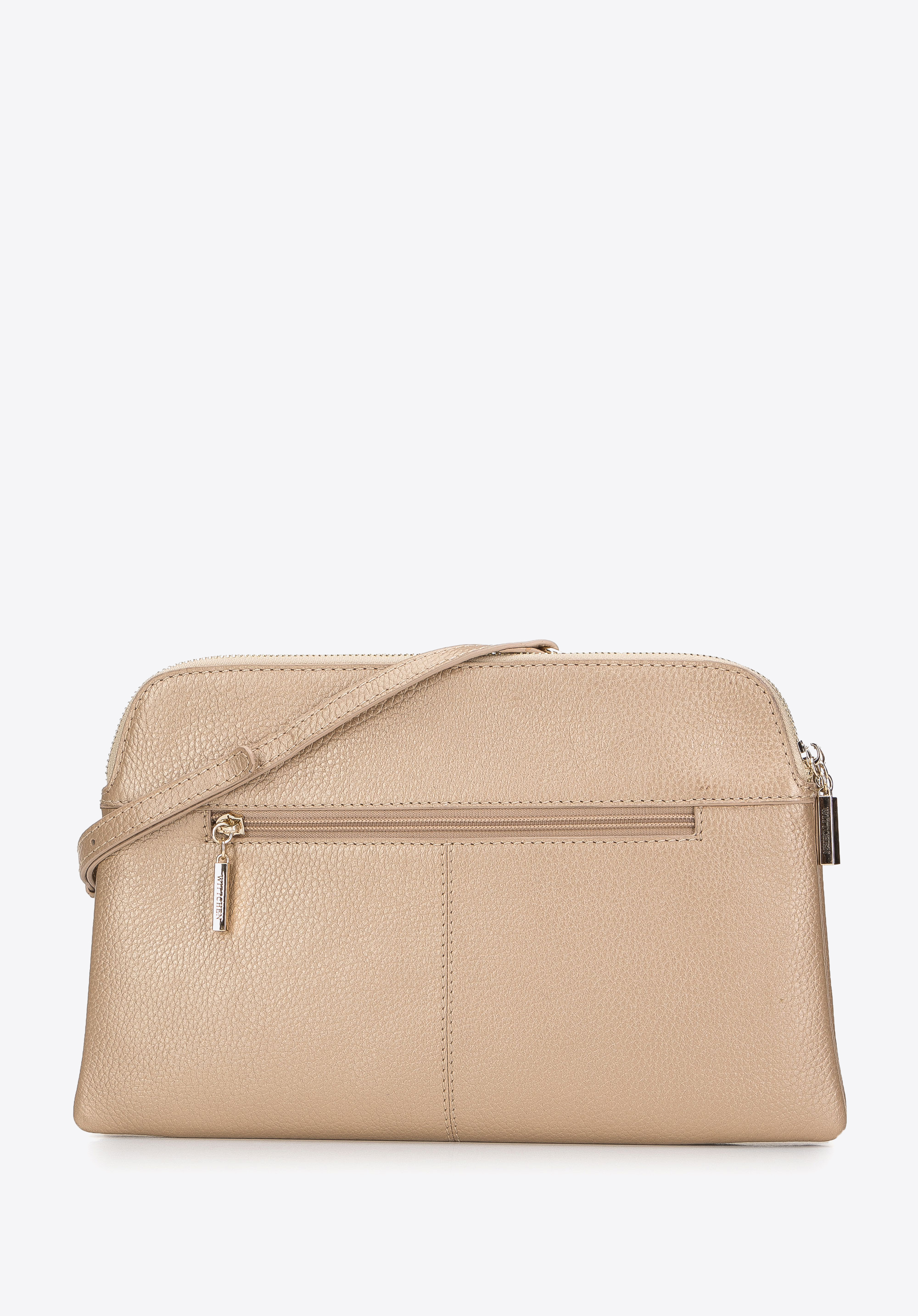 Damska listonoszka skórzana dwukomorowa klasyczna