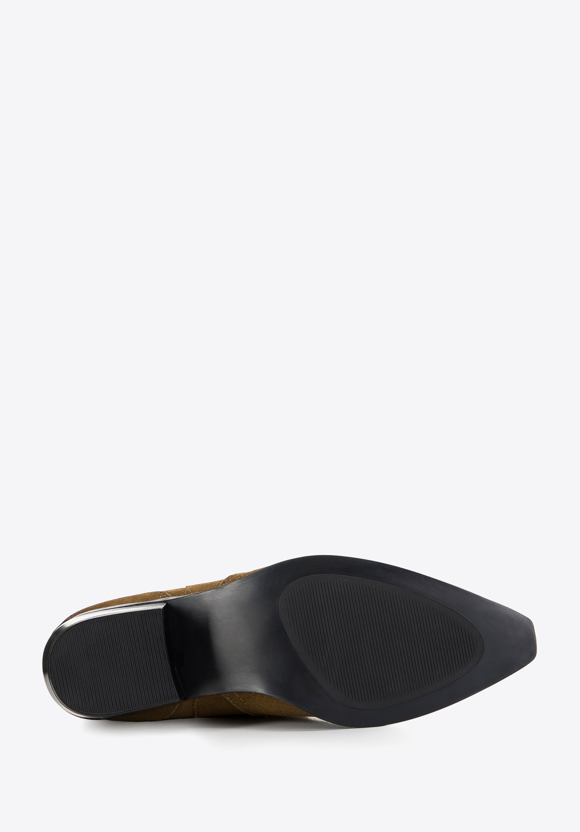 Damskie kowbojki zamszowe z haftem krótkie