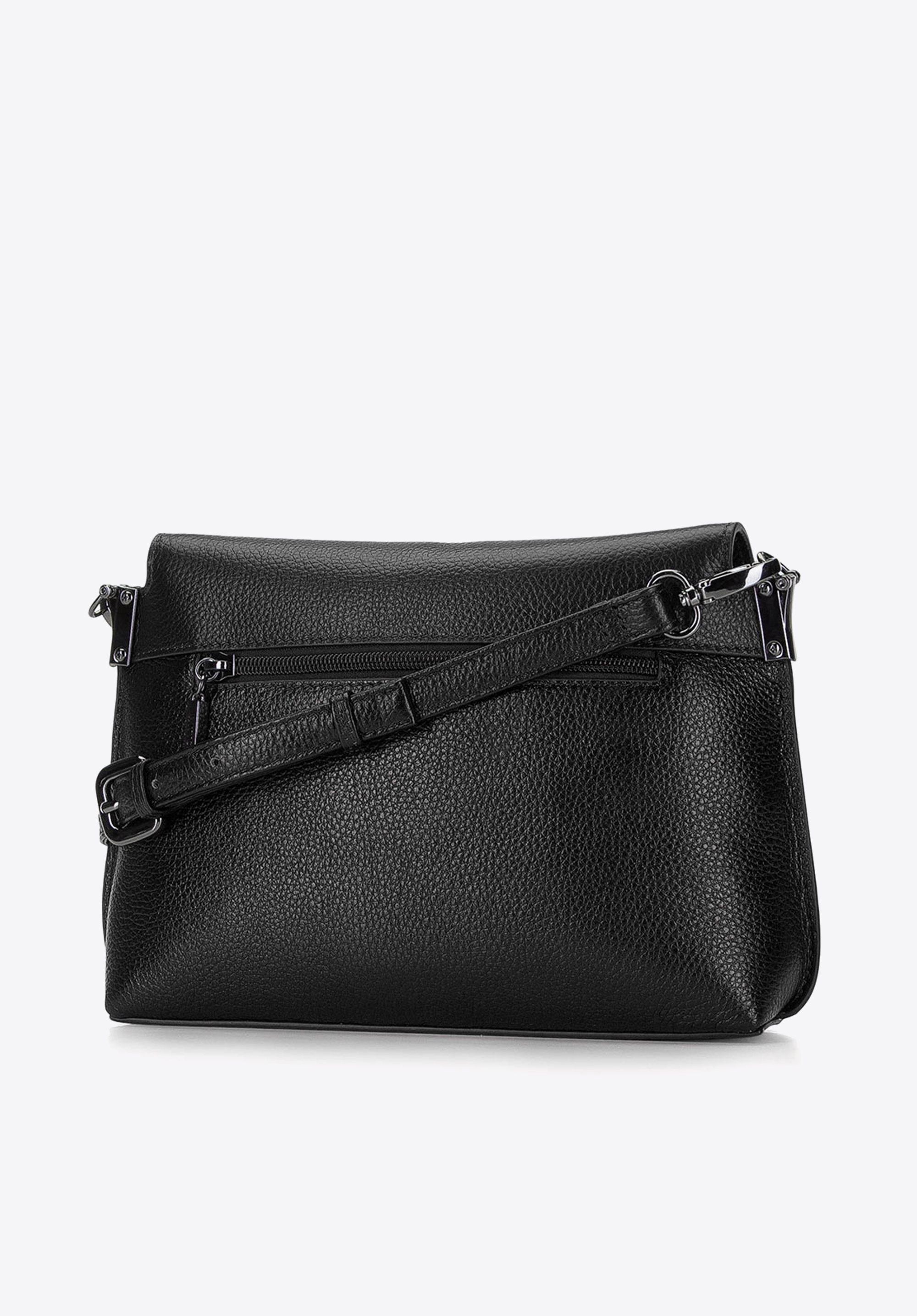 Damska listonoszka skórzana z grubym łańcuchem