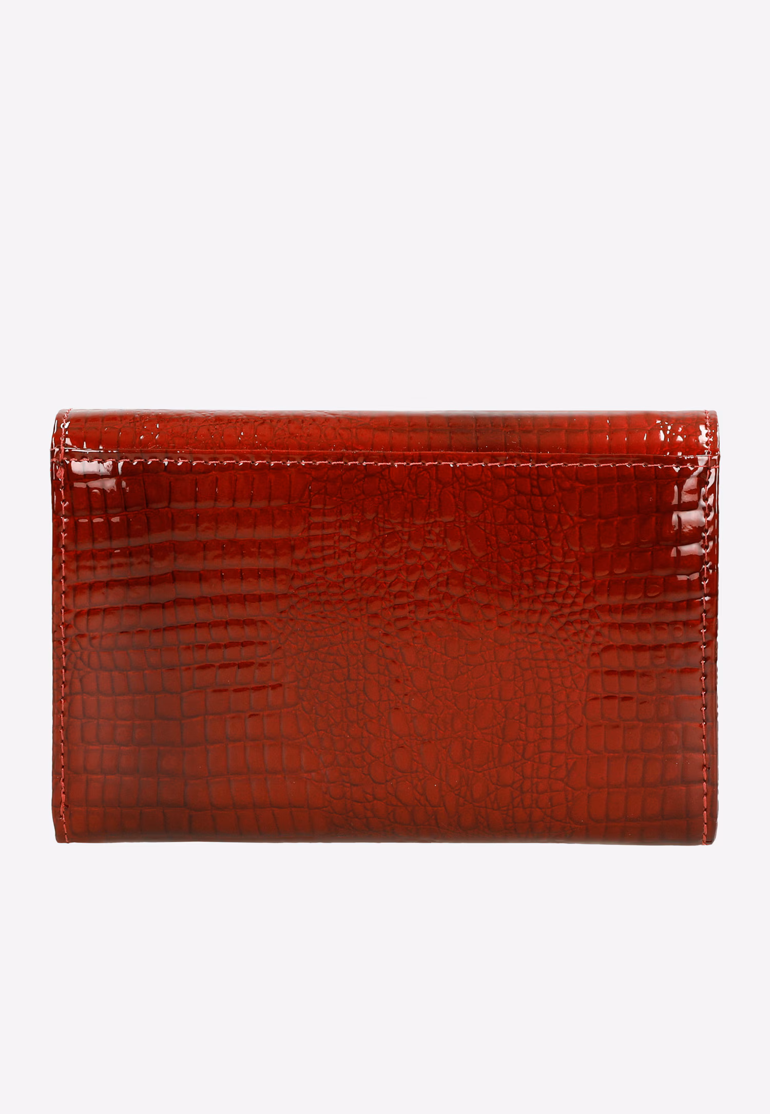 Beżowy portfel damski lakierowany