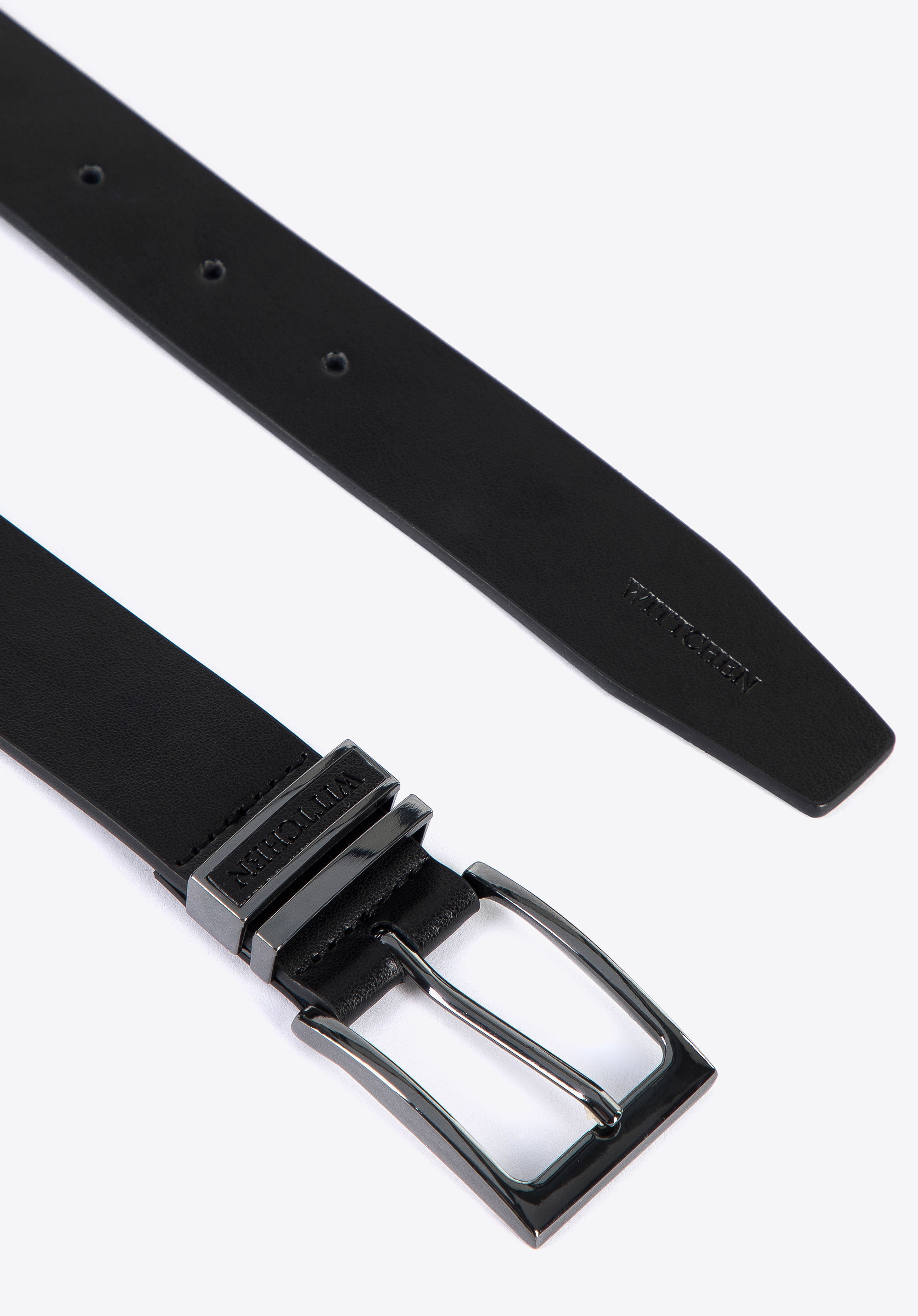 Męski pasek ze skóry prosty