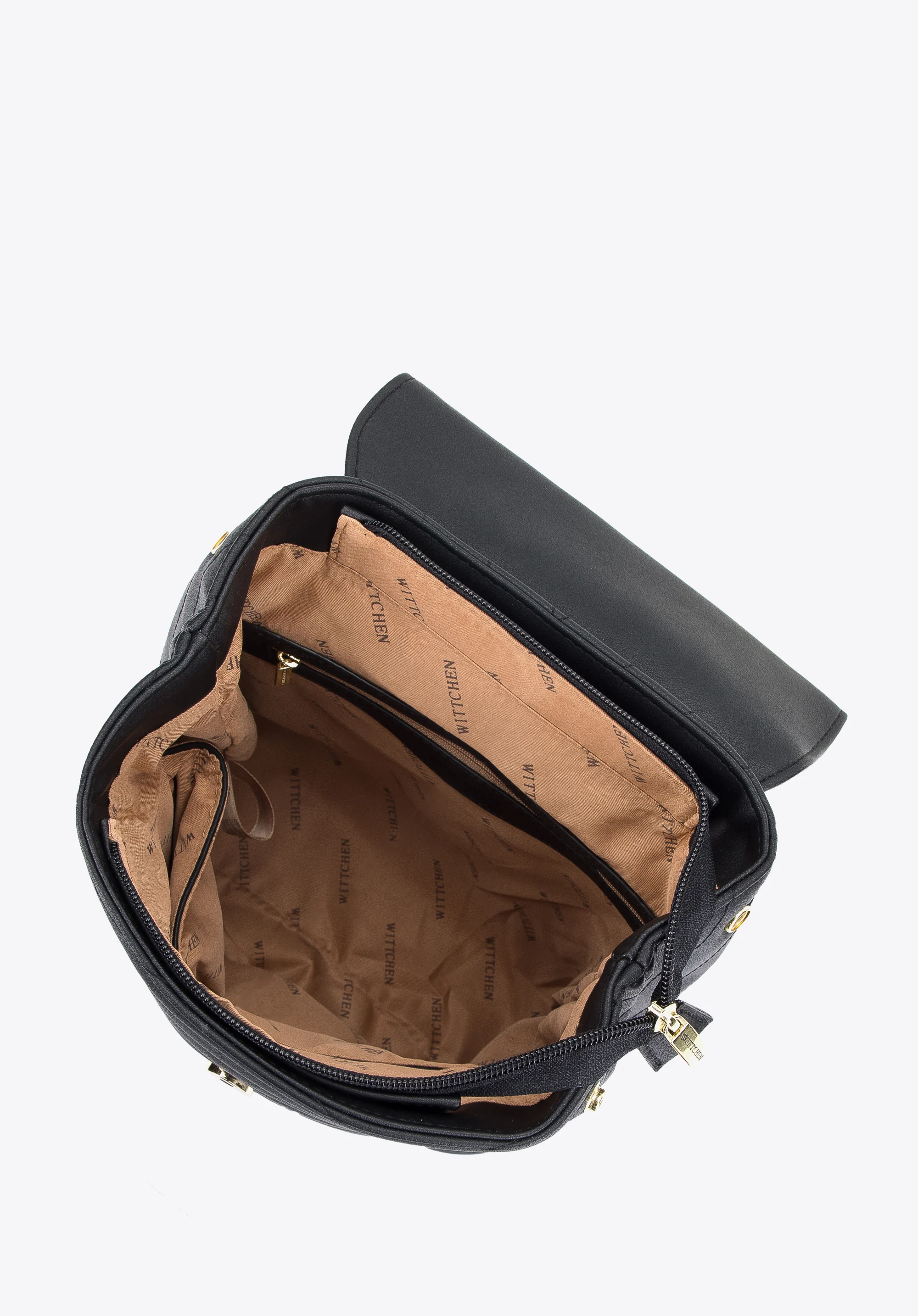 Damski plecak z pikowanej ekoskóry