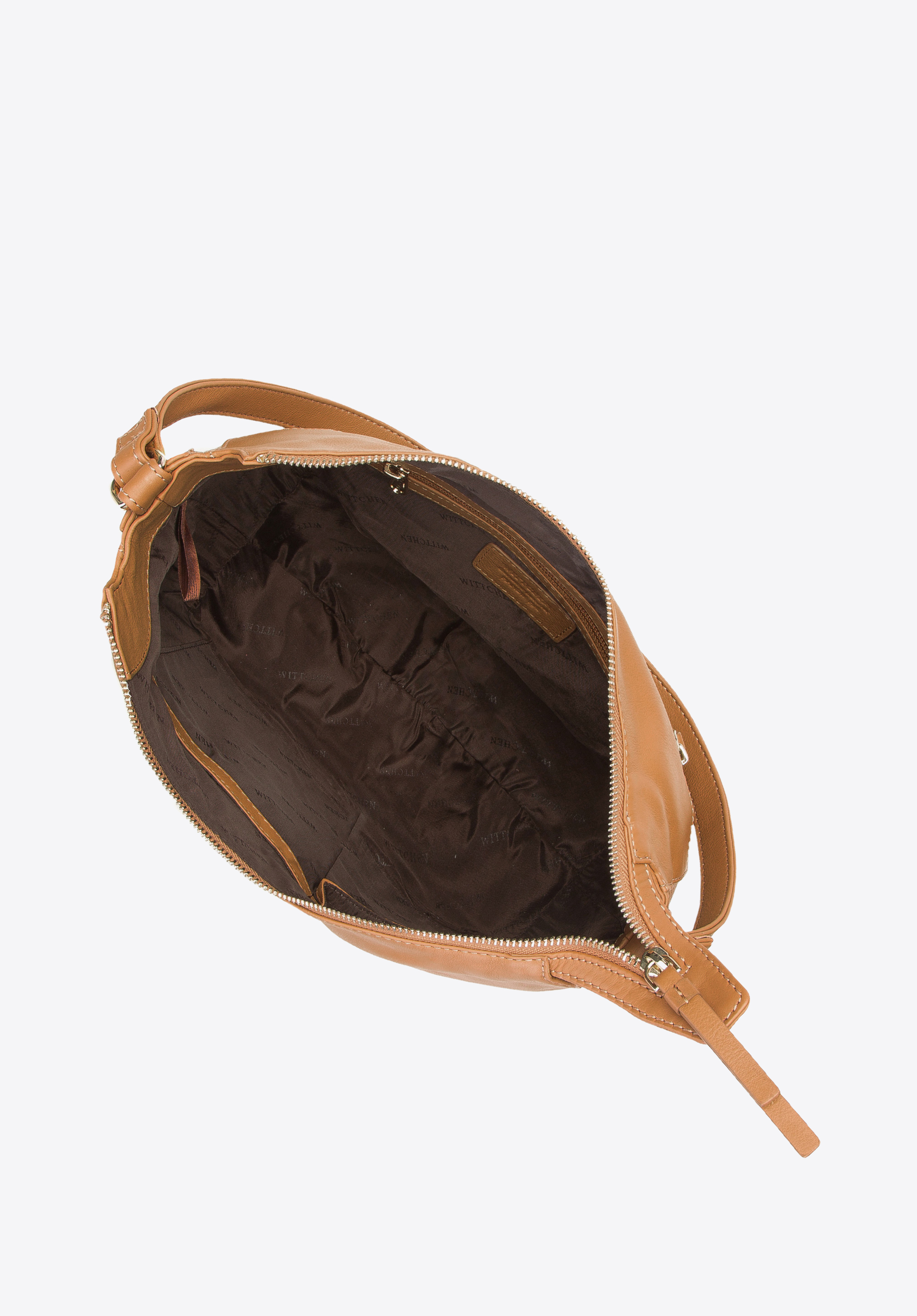 Torba worek ze skóry zaokrąglona