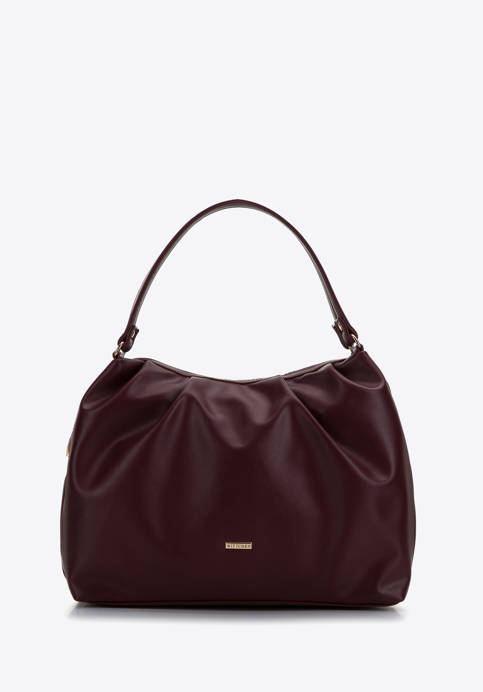 Torebka shopperka z marszczonej ekoskóry