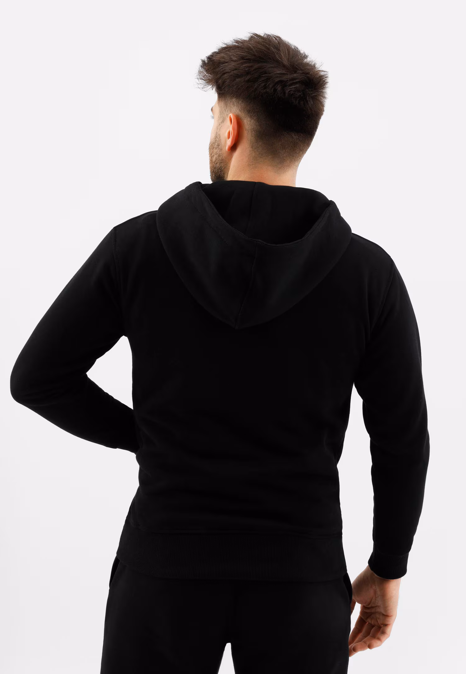 Czarna bluza męska RELAKS z kapturem