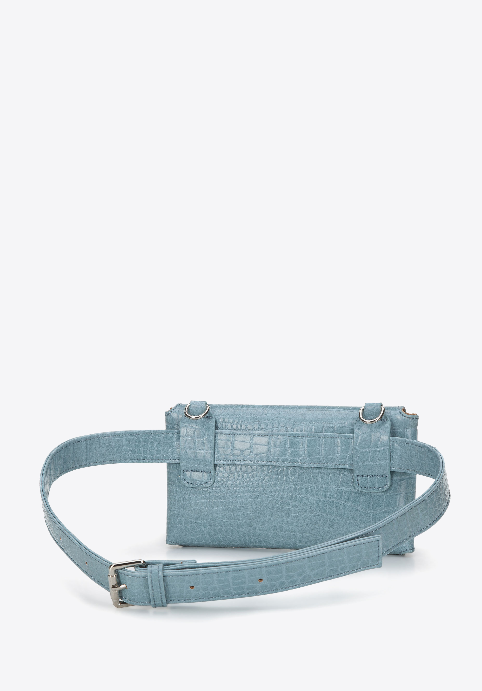 Damska torebka kopertowa 2 w 1 croco