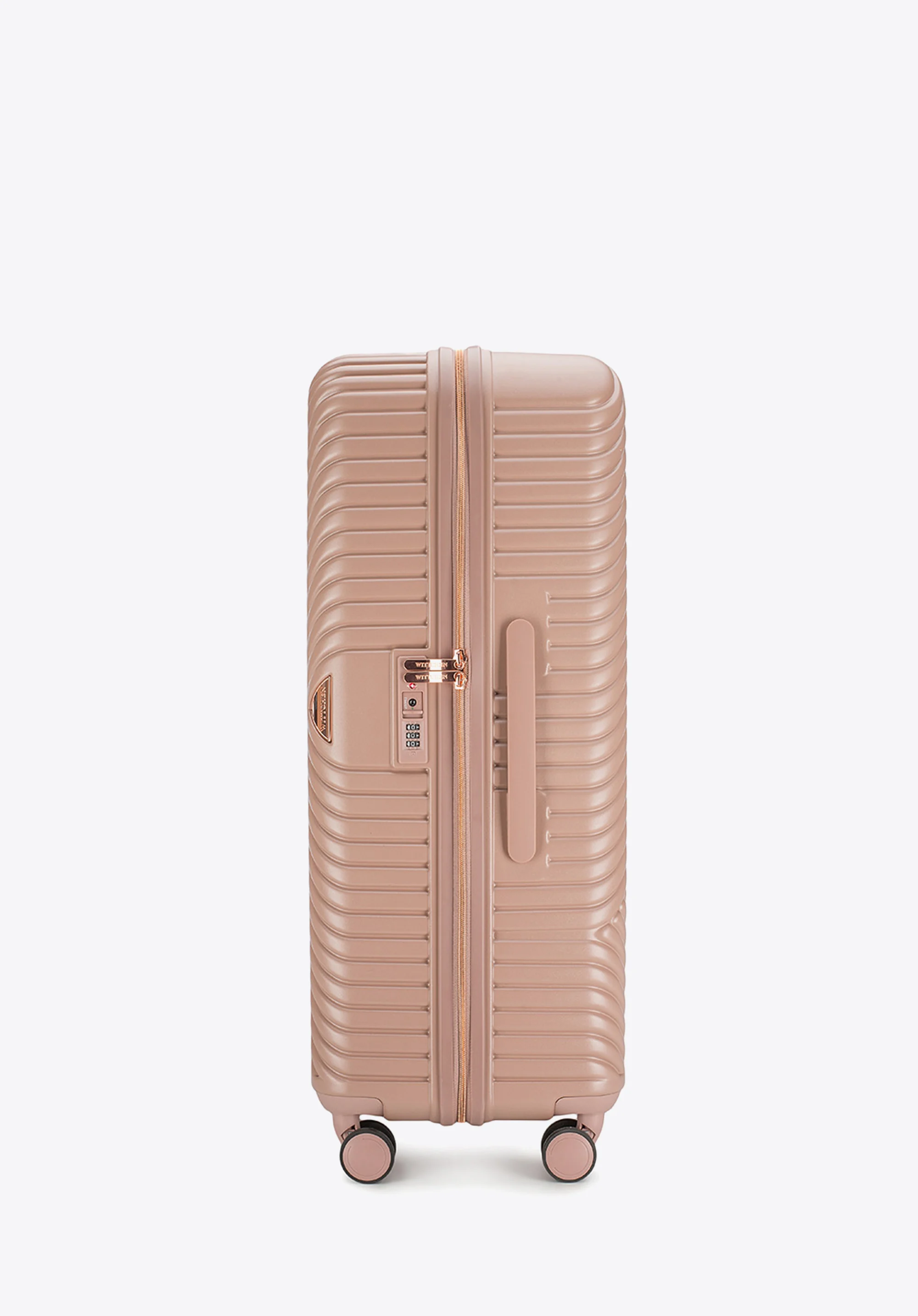 Walizka kabinowa z polikarbonu w paseczki