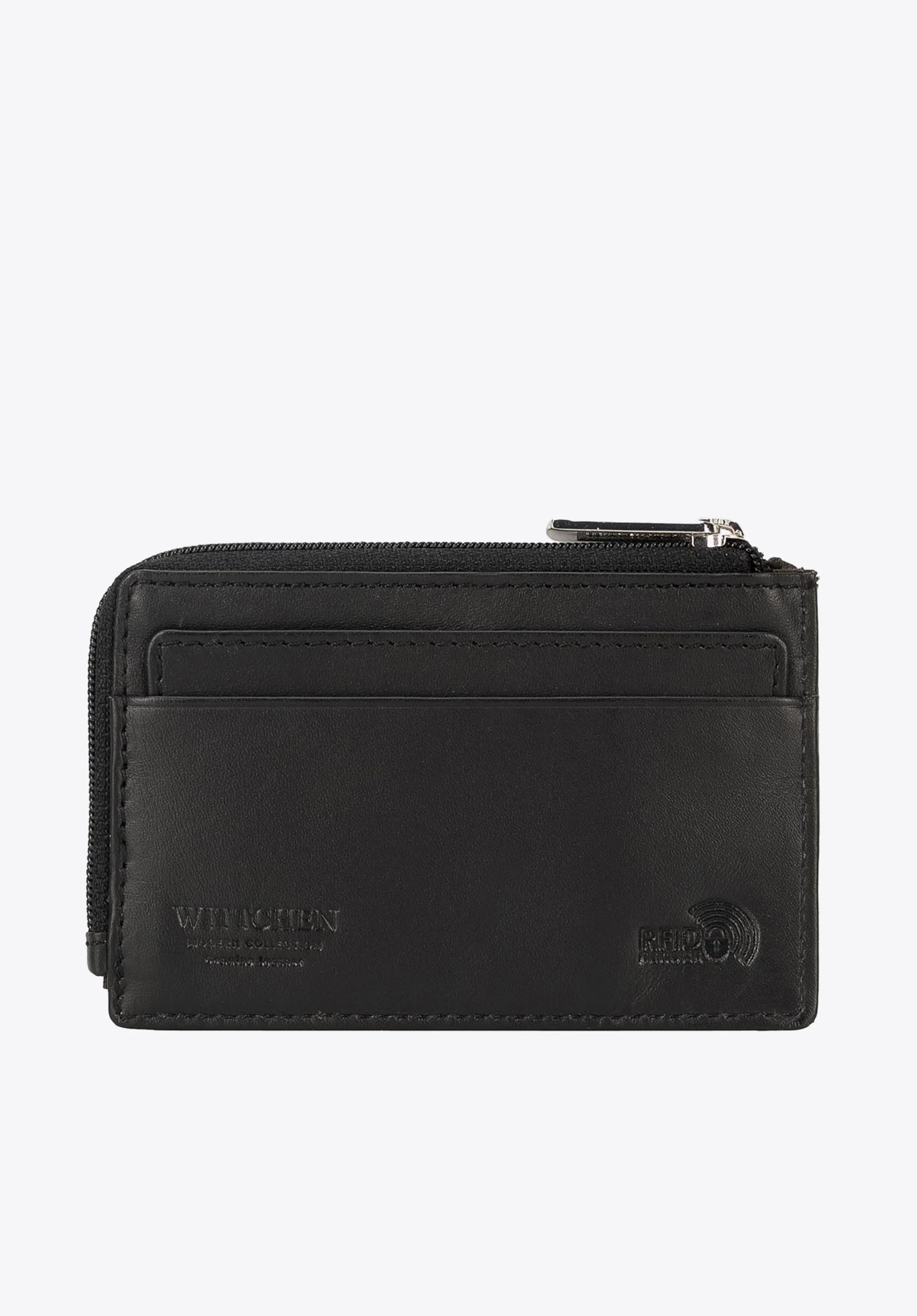 Etui na dokumenty zapinane na suwak z naszywką z logo