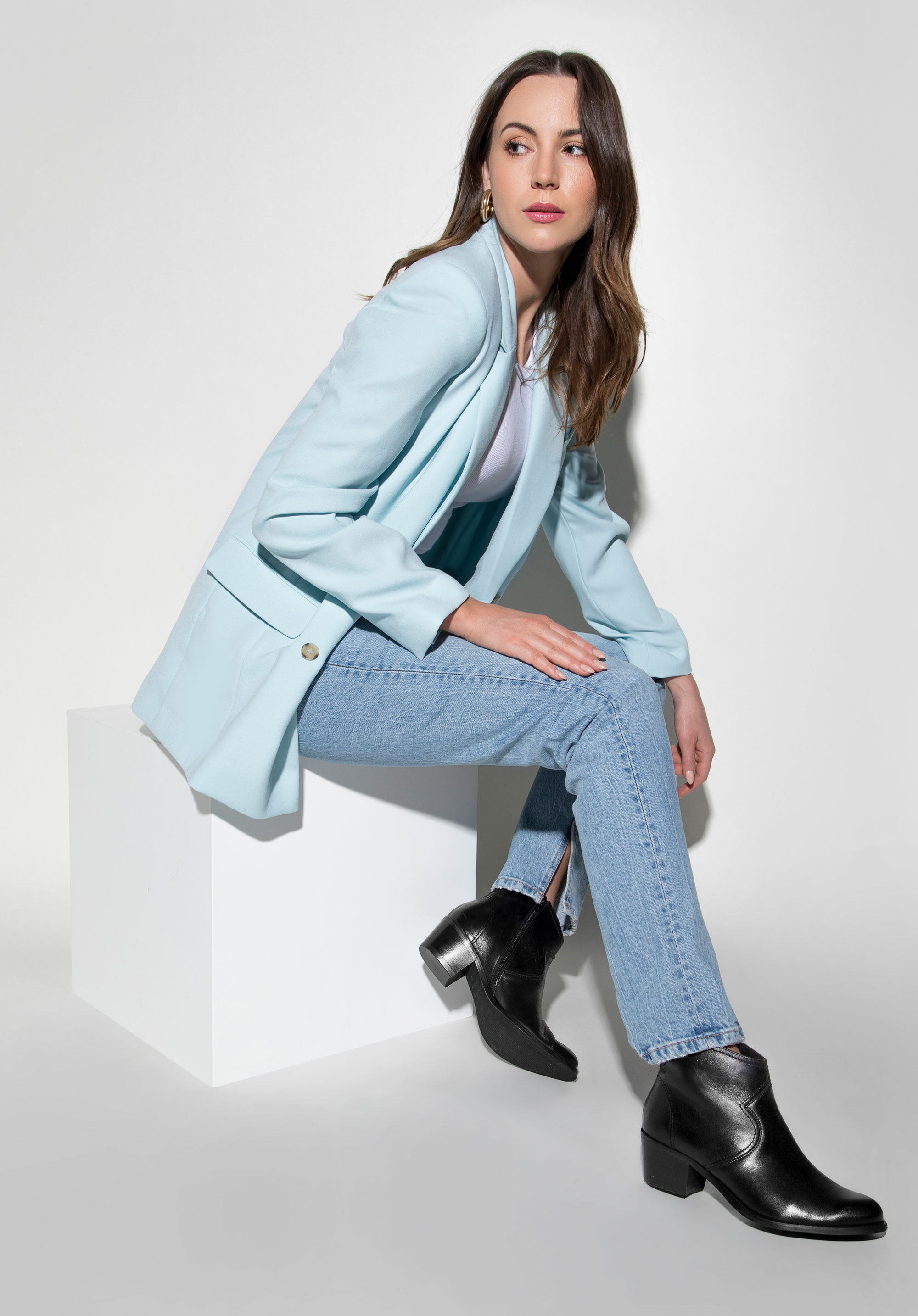 Kowbojki ze skóry krótkie