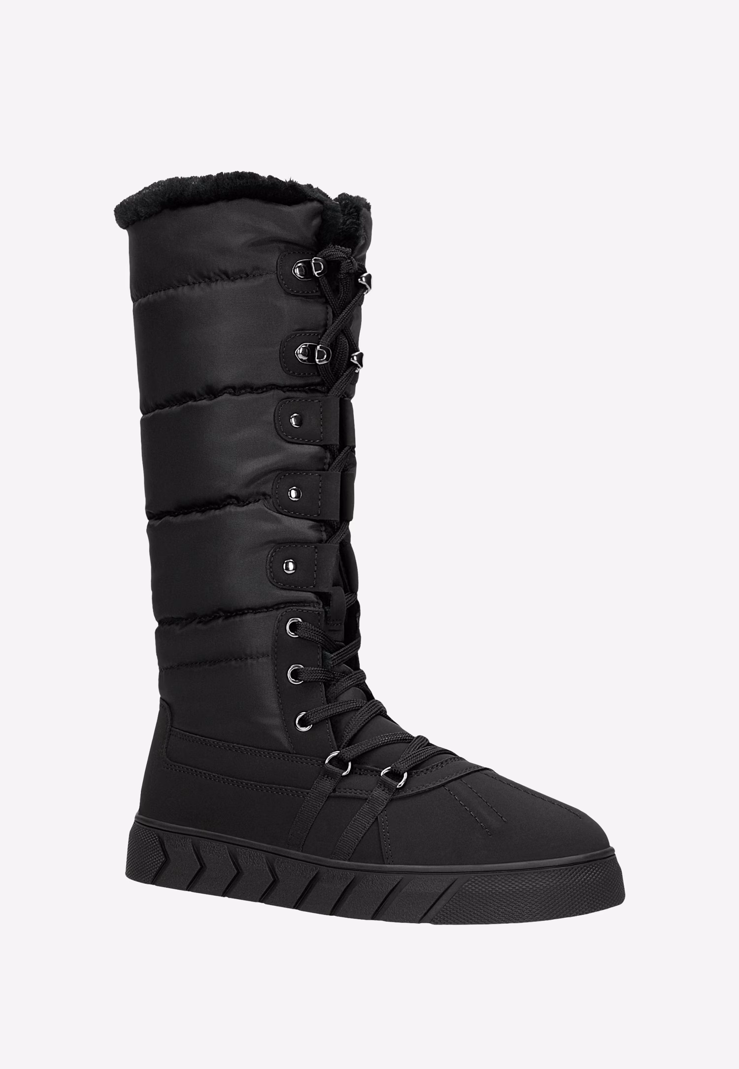 Wysokie śniegowce RELAKS w formie kozaków na płaskiej podeszwie