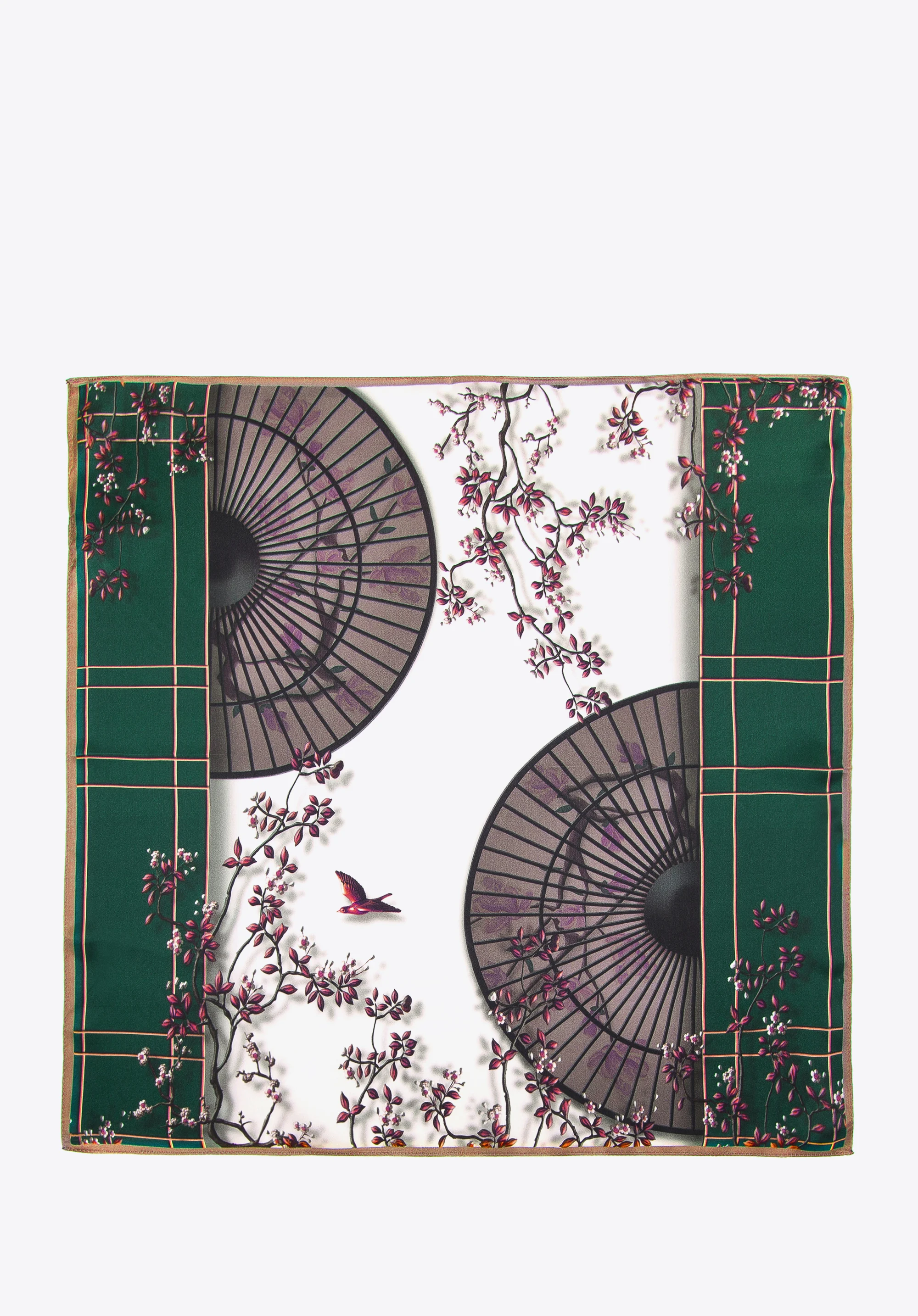 Damska apaszka jedwabna we wzory