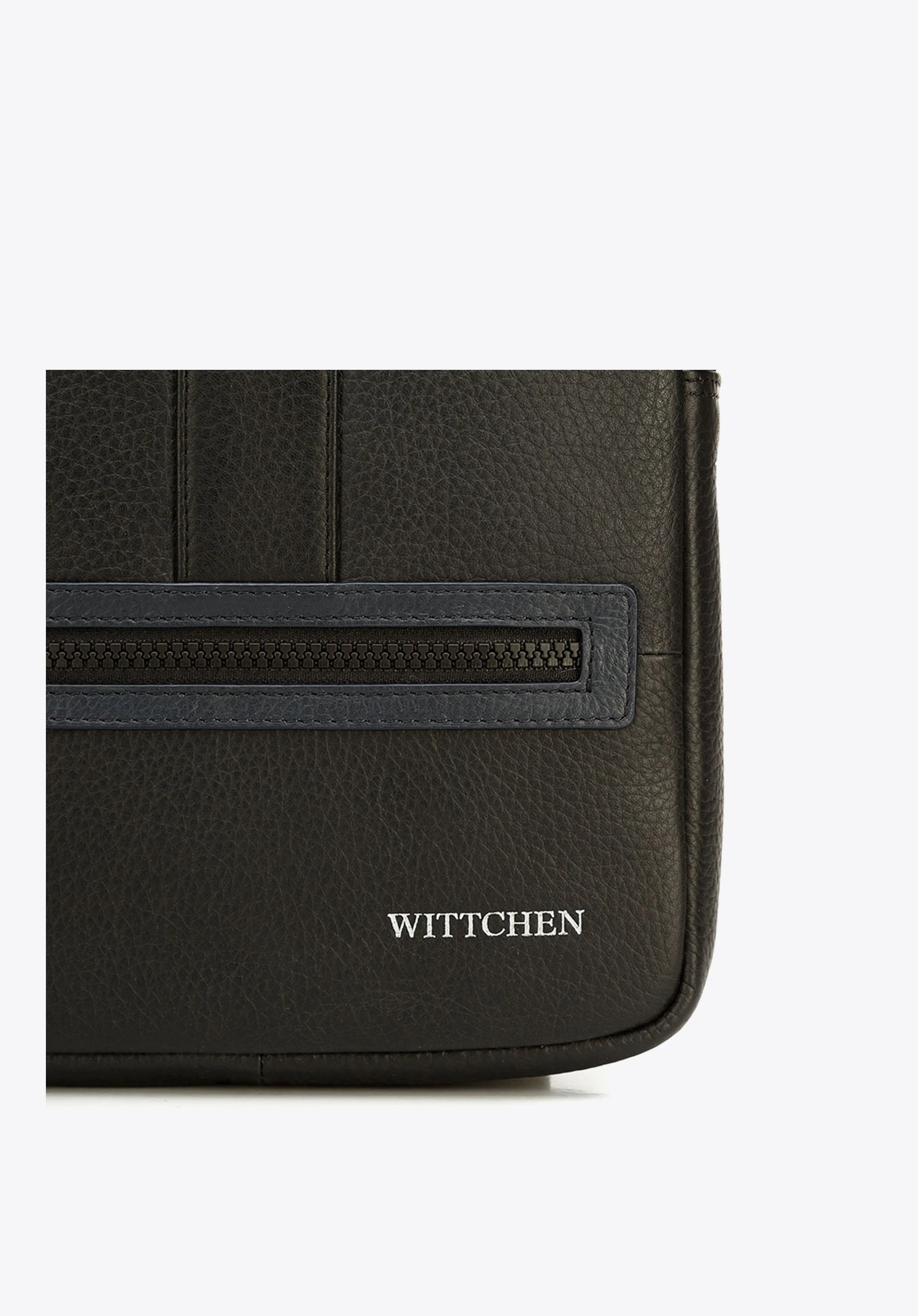 Męska listonoszka skórzana stębnowana mała