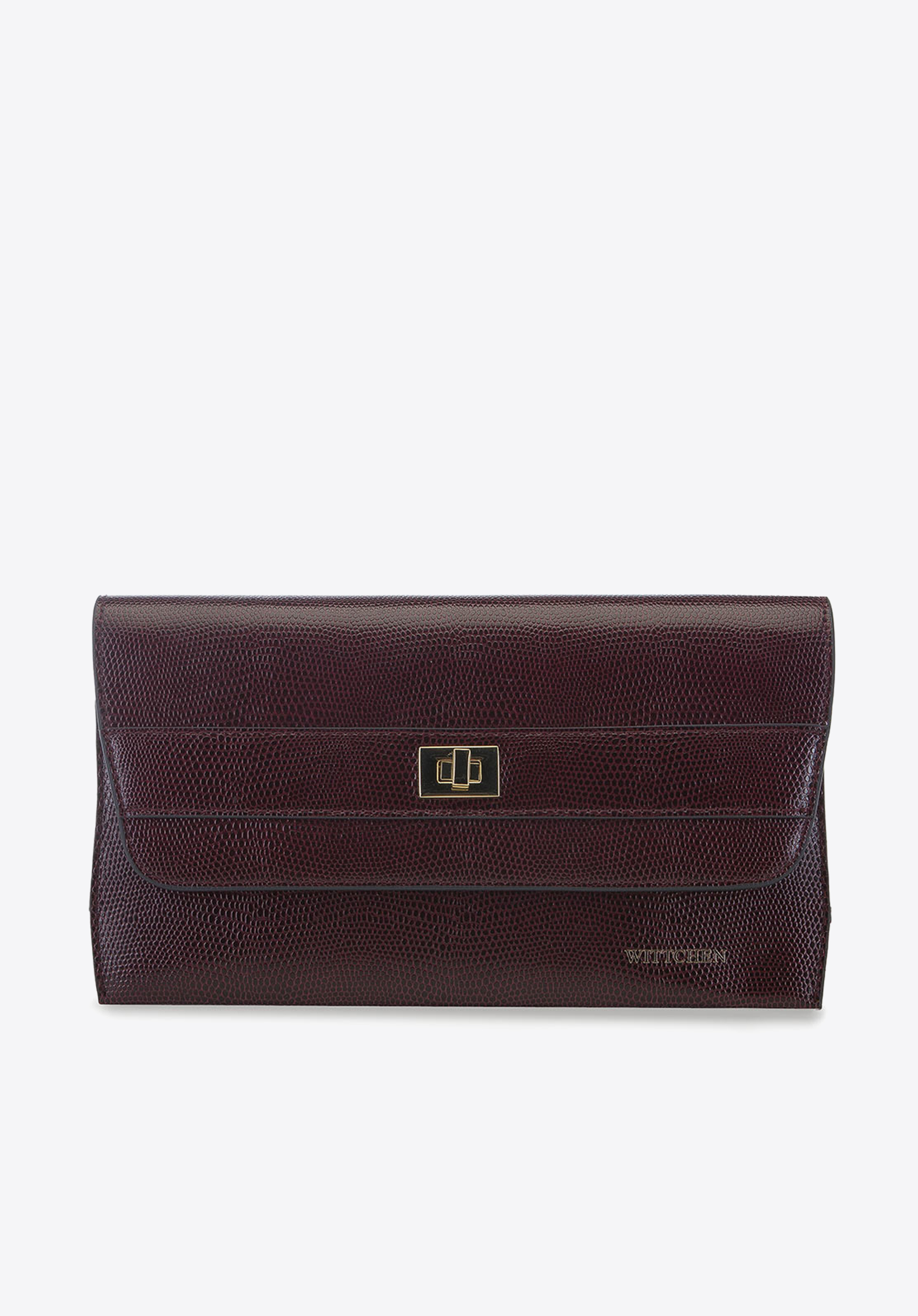 Damska listonoszka skórzana z wężową fakturą