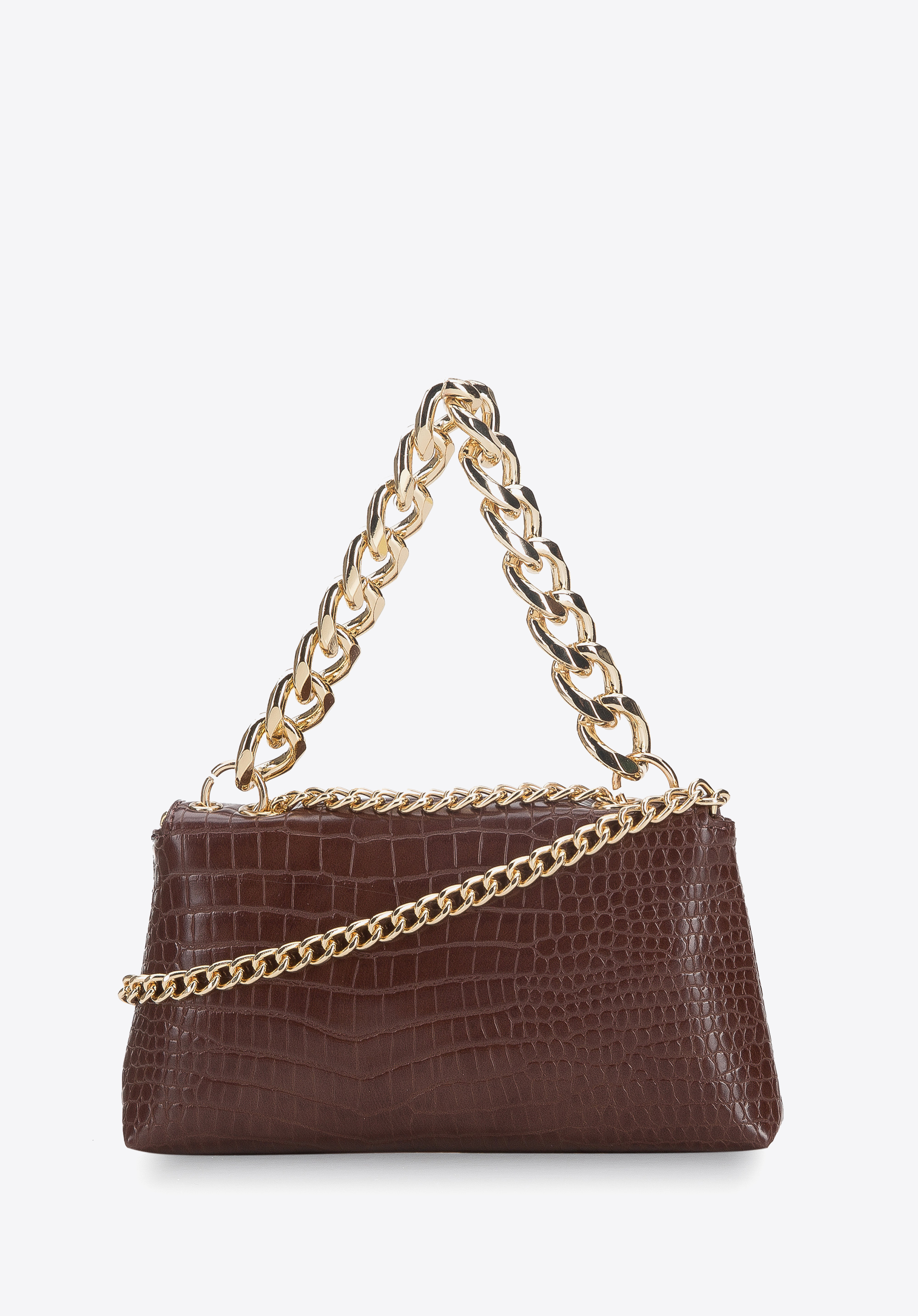 Minitorebka z ekoskóry croco z dwoma łańcuchami