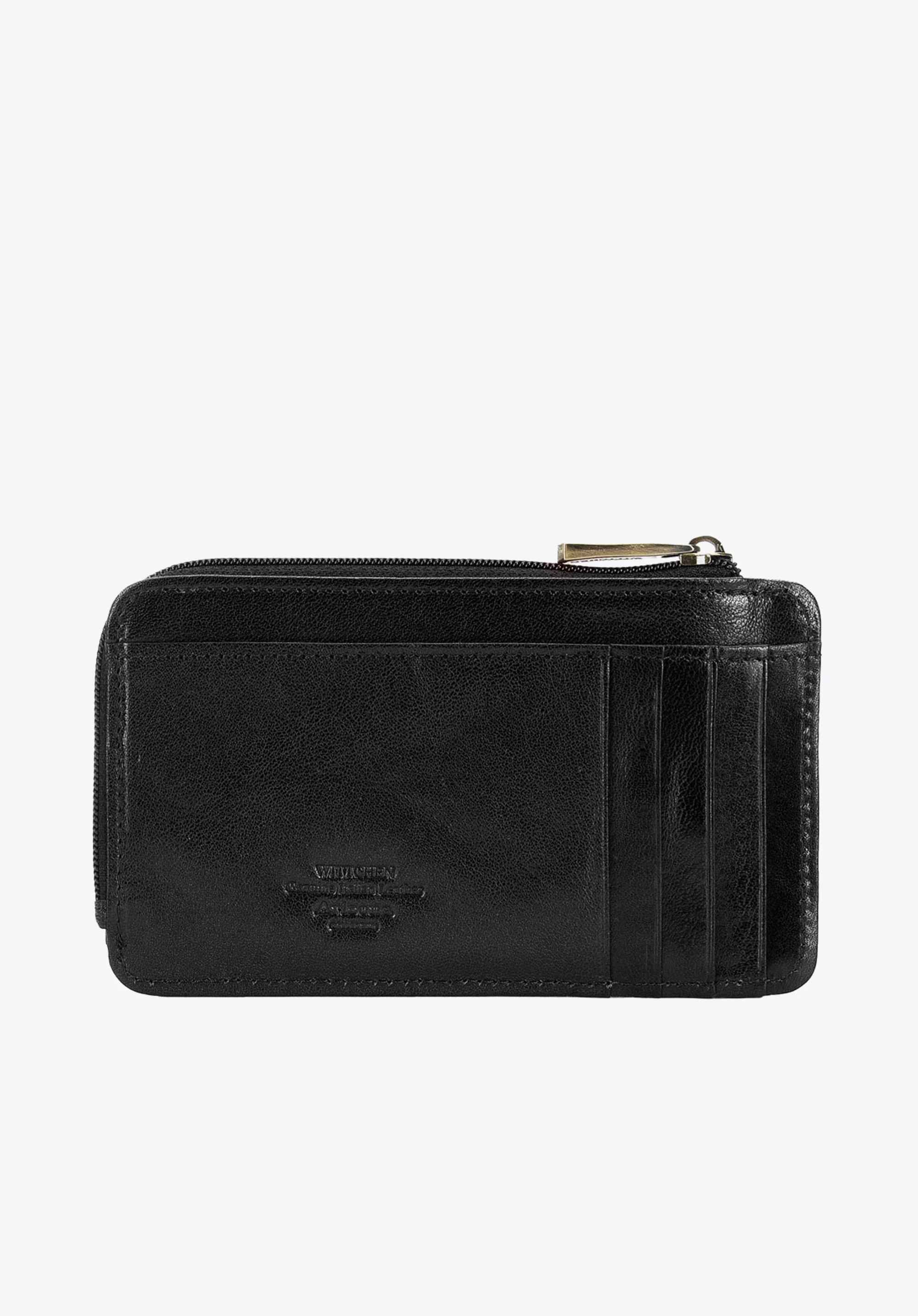 Etui na karty skórzane z herebm  z zapięciem