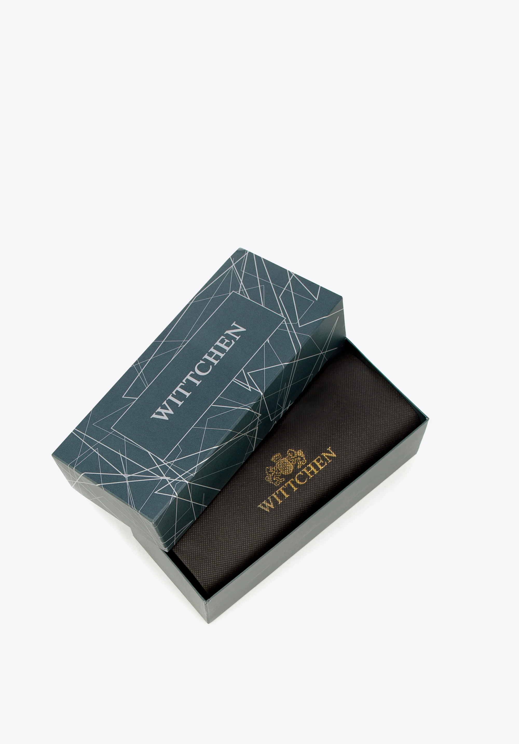 Etui na okulary ze skóry trójkątne