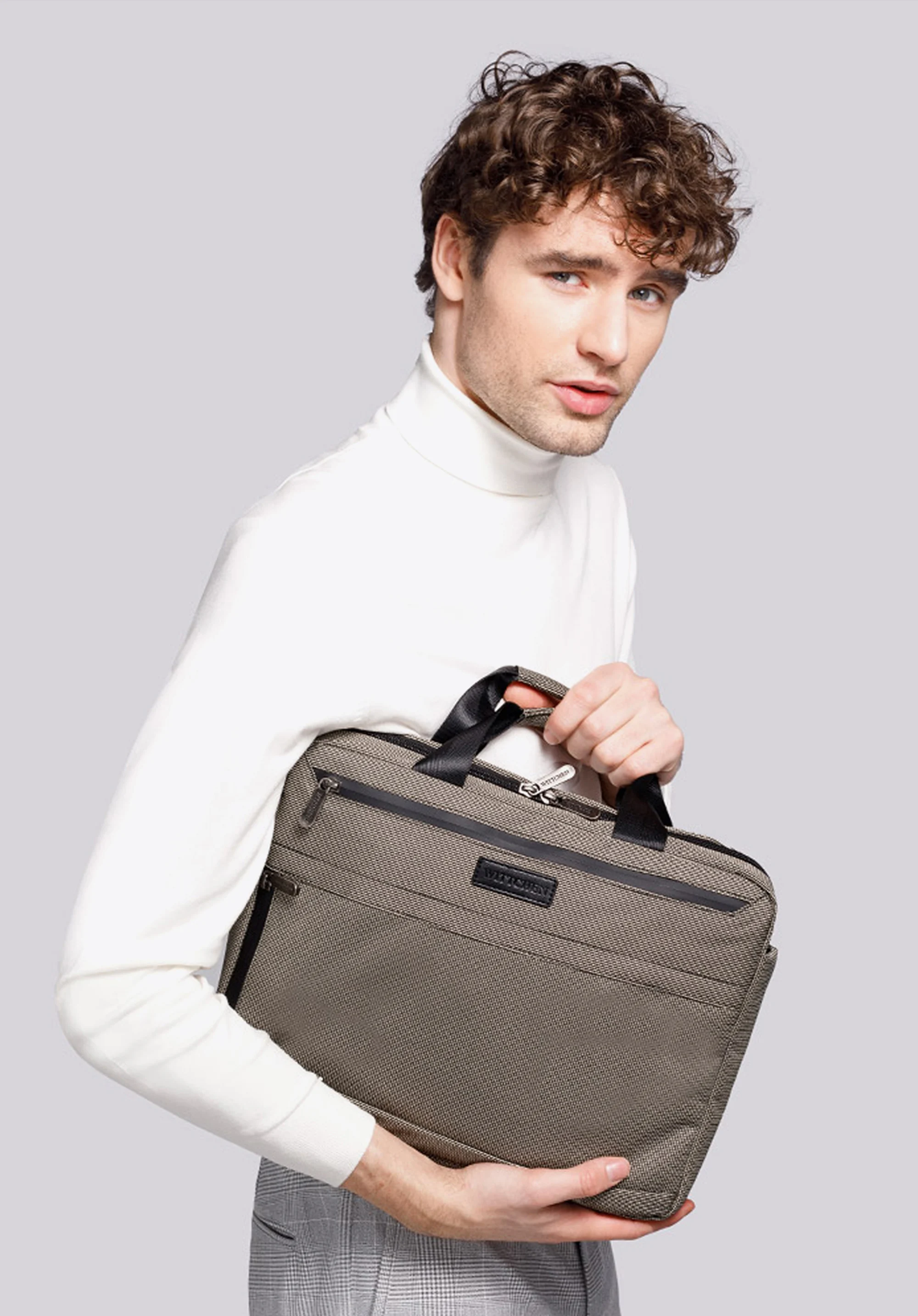 Męska torba na laptopa 13” z boczną kieszenią mała