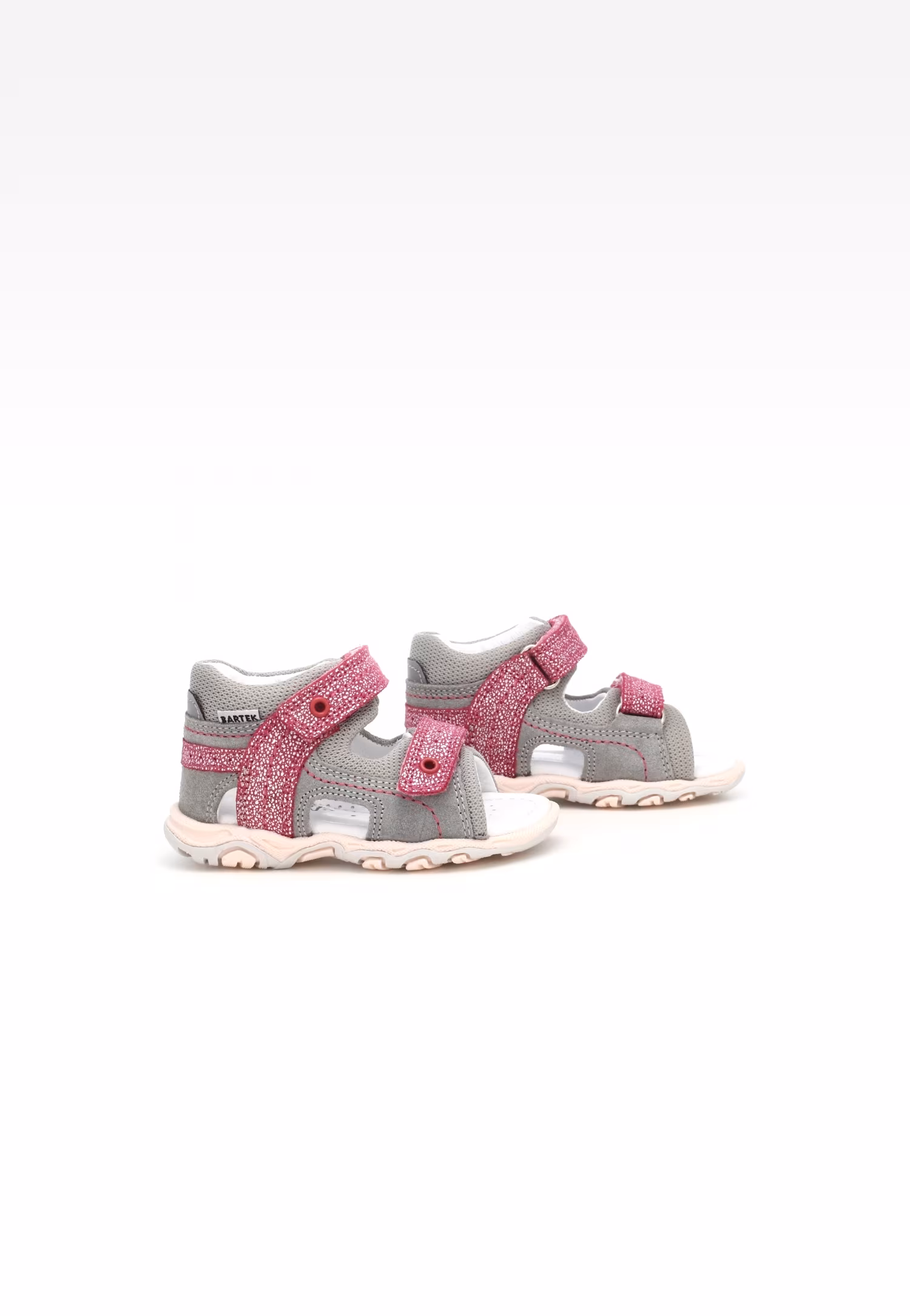 Sandały BARTEK W-11848-7/55T, dla dziewcząt, szaro-różowy