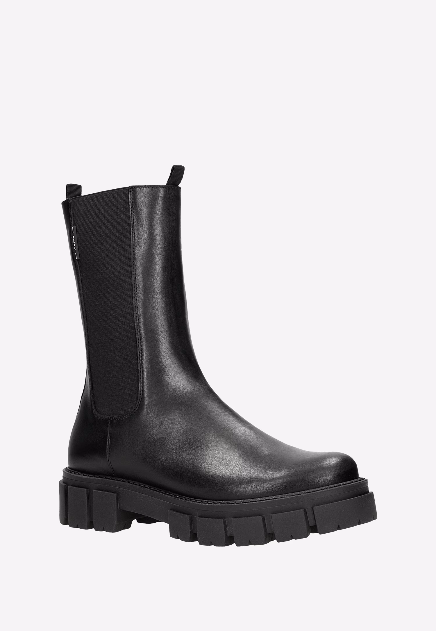 Czarne skórzane sztyblety damskie