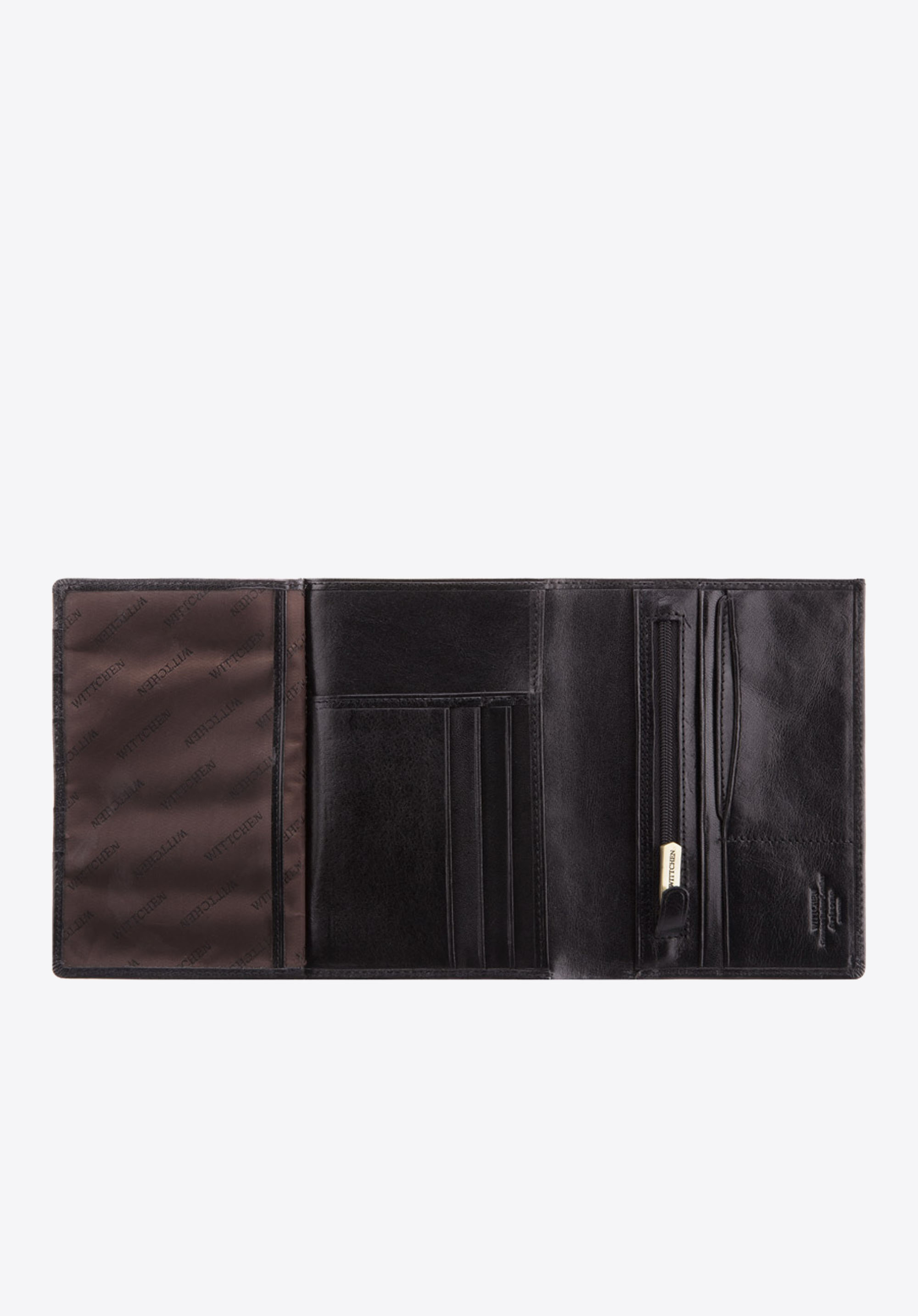 Męski portfel z połyskliwej skóry