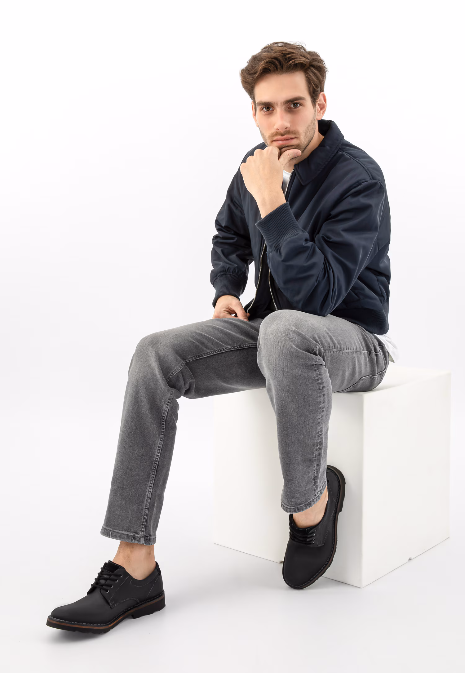 Czarne męskie półbuty