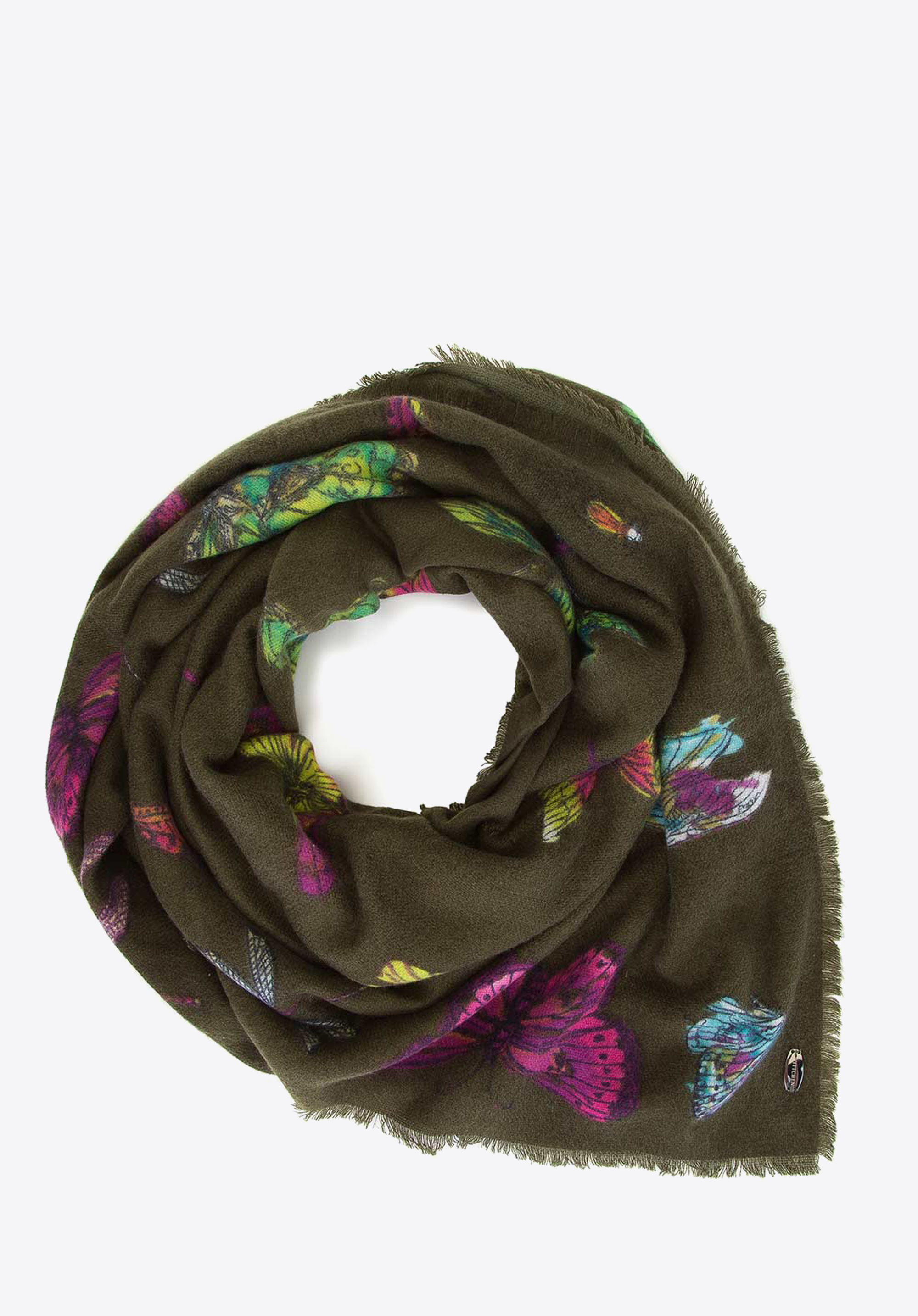 Damski szal we wzór motyli