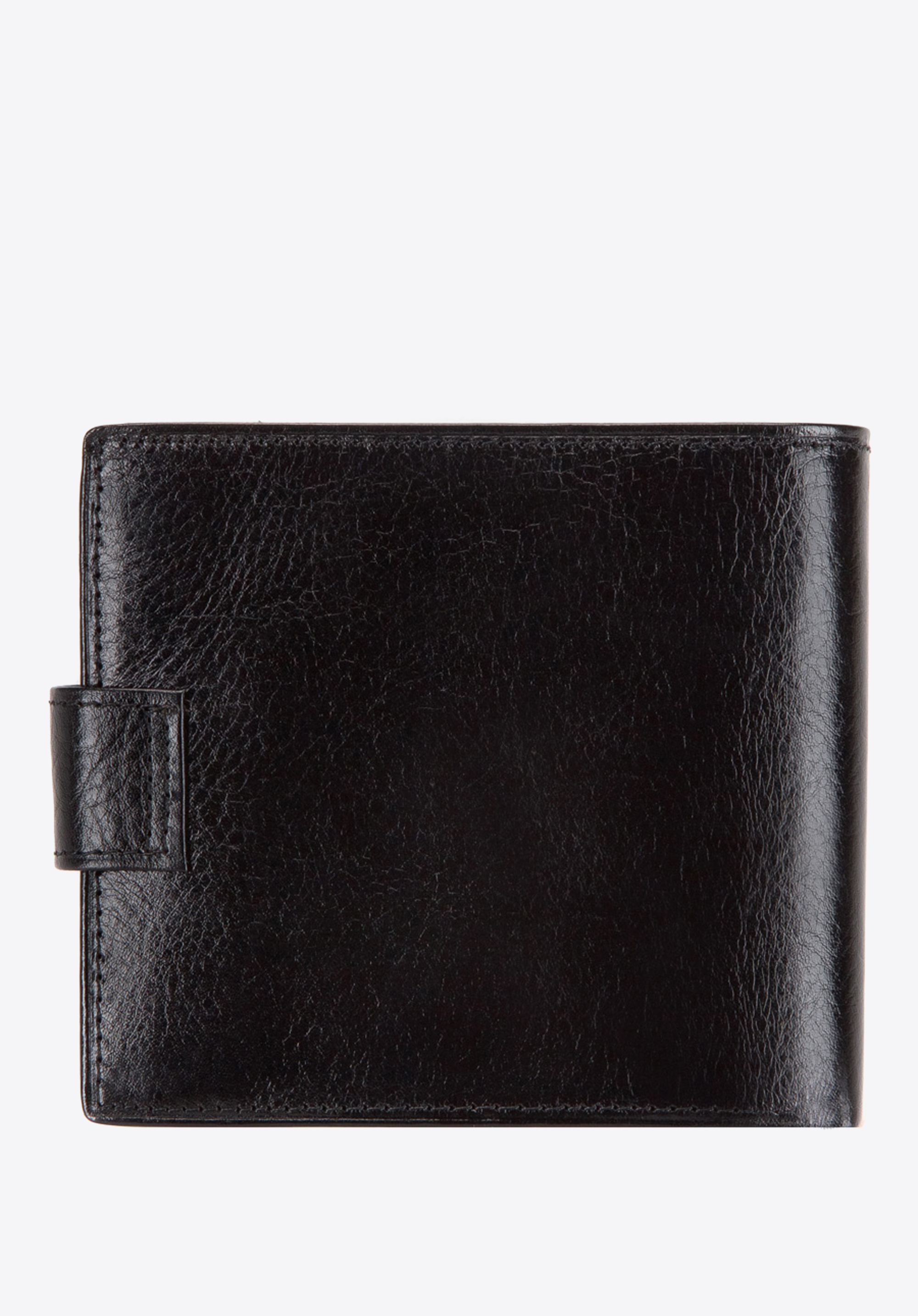 Męski portfel skórzany zapinany na napę