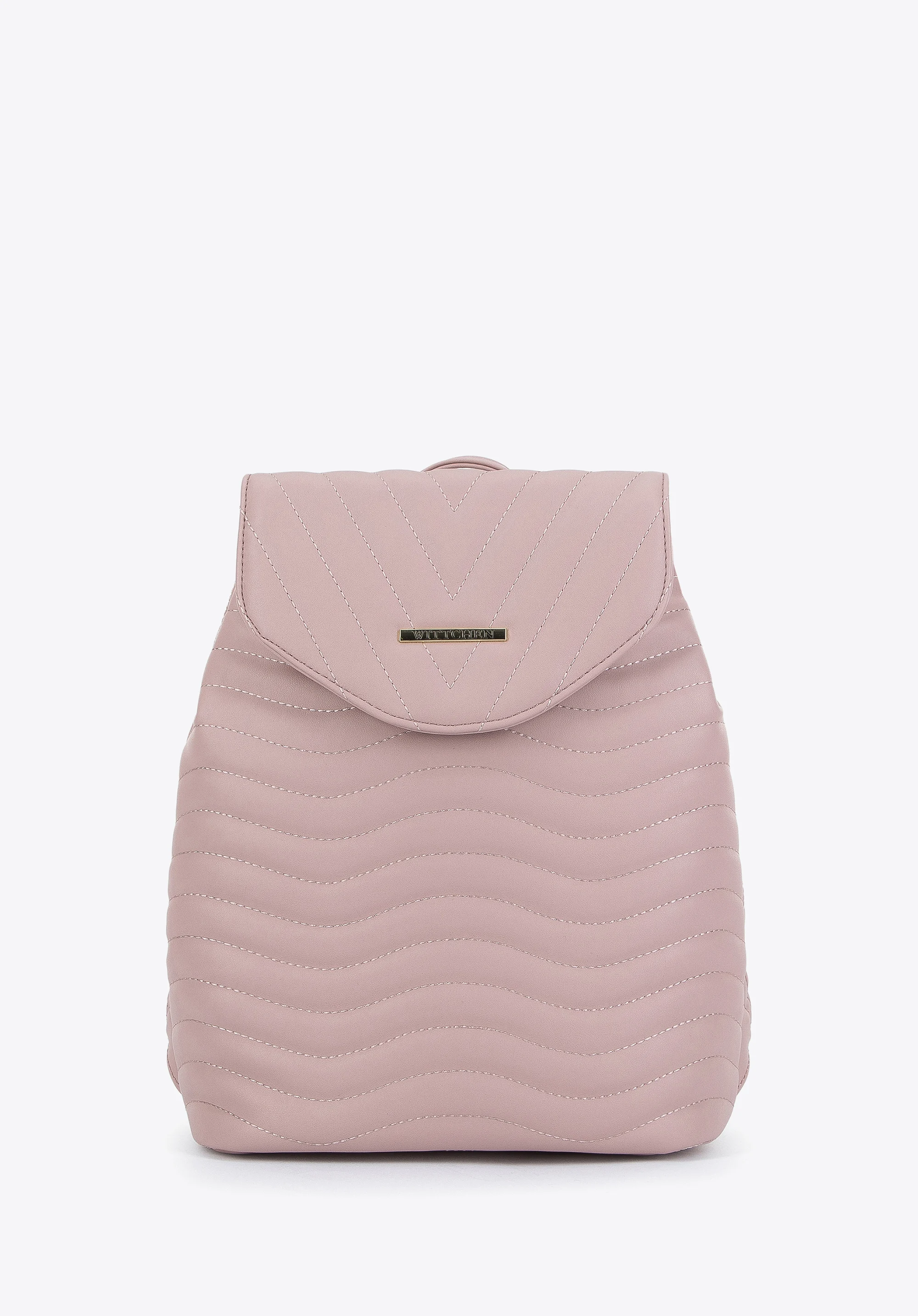 Damski plecak z pikowanej ekoskóry