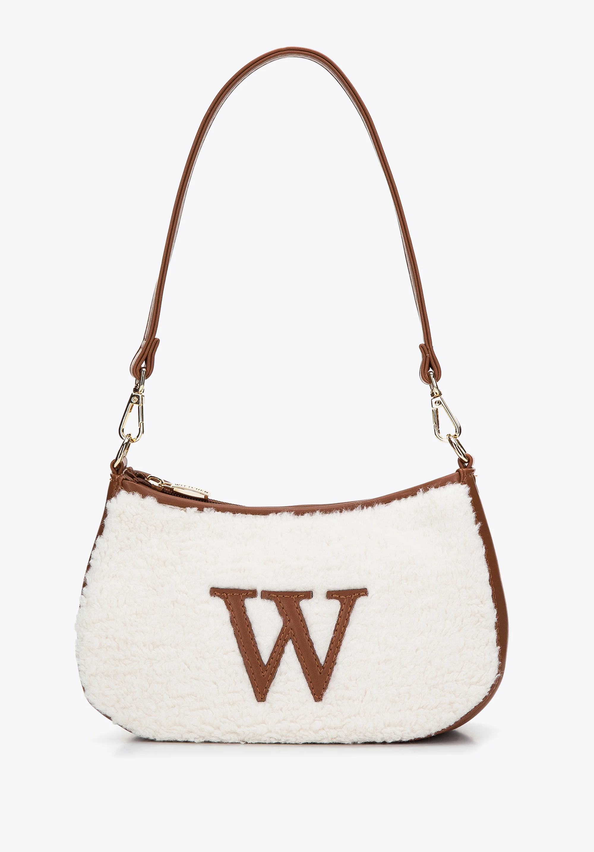 Torebka bagietka ze sztucznym futerkiem mała