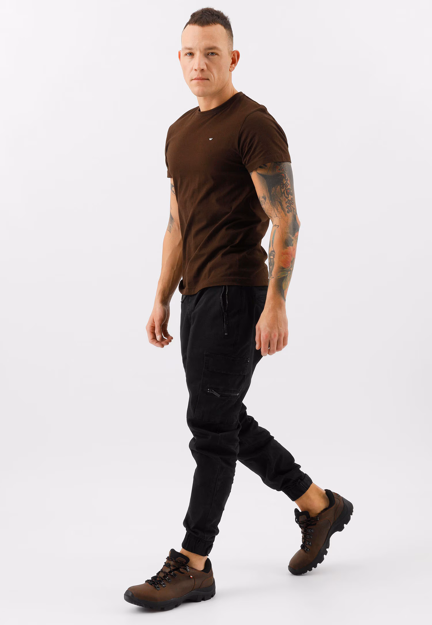 Brązowe męskie półbuty trekkingowe