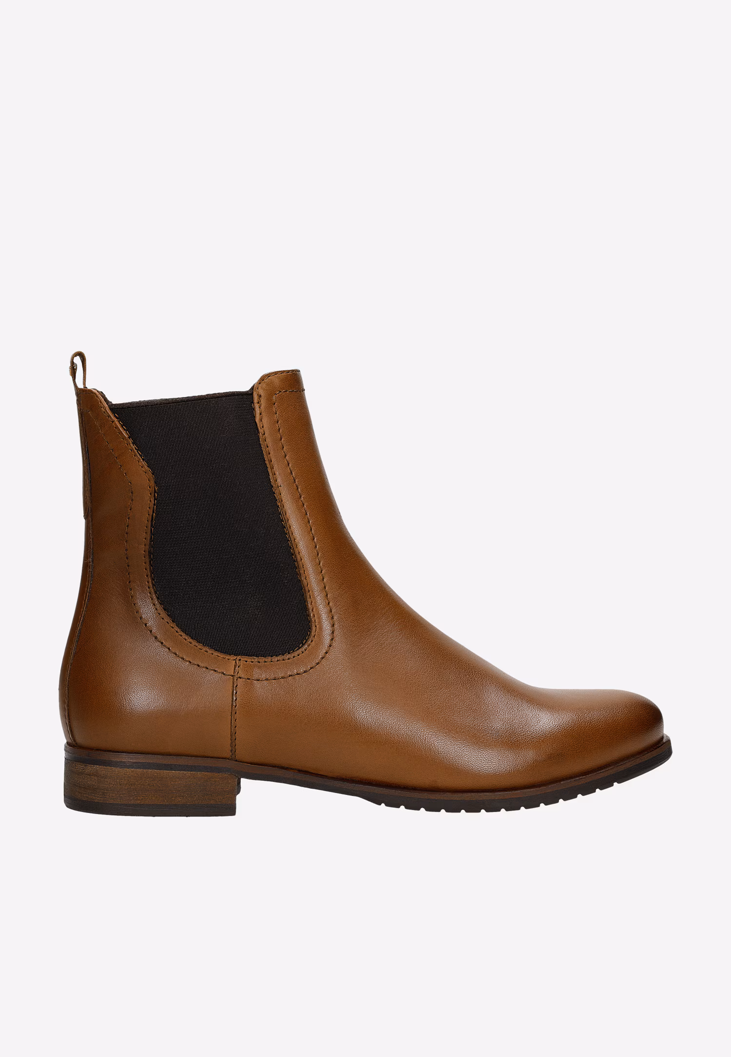 Wysokie skórzane sztyblety damskie w brązowym kolorze