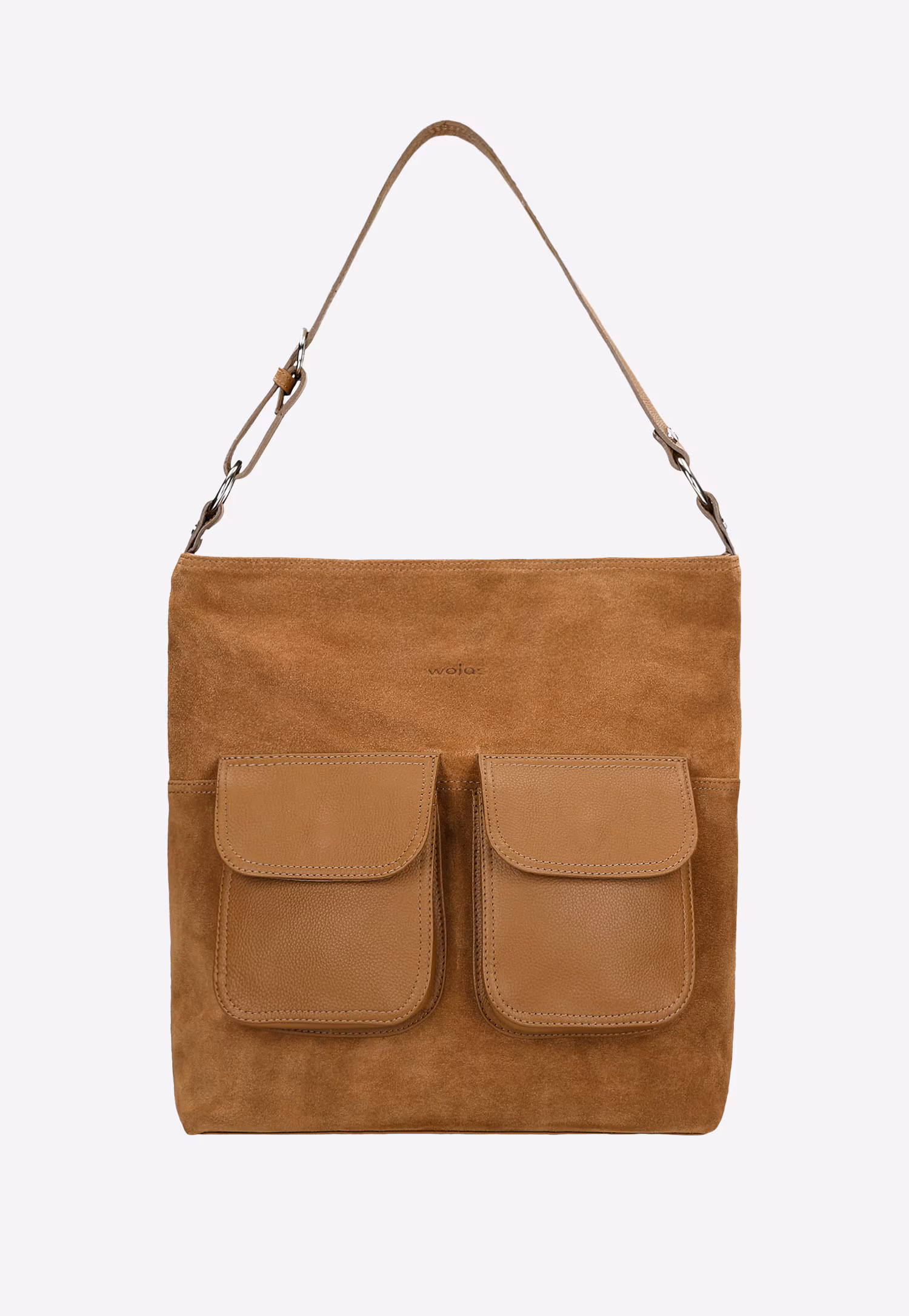 Ciemnobrązowa torebka skórzana damska