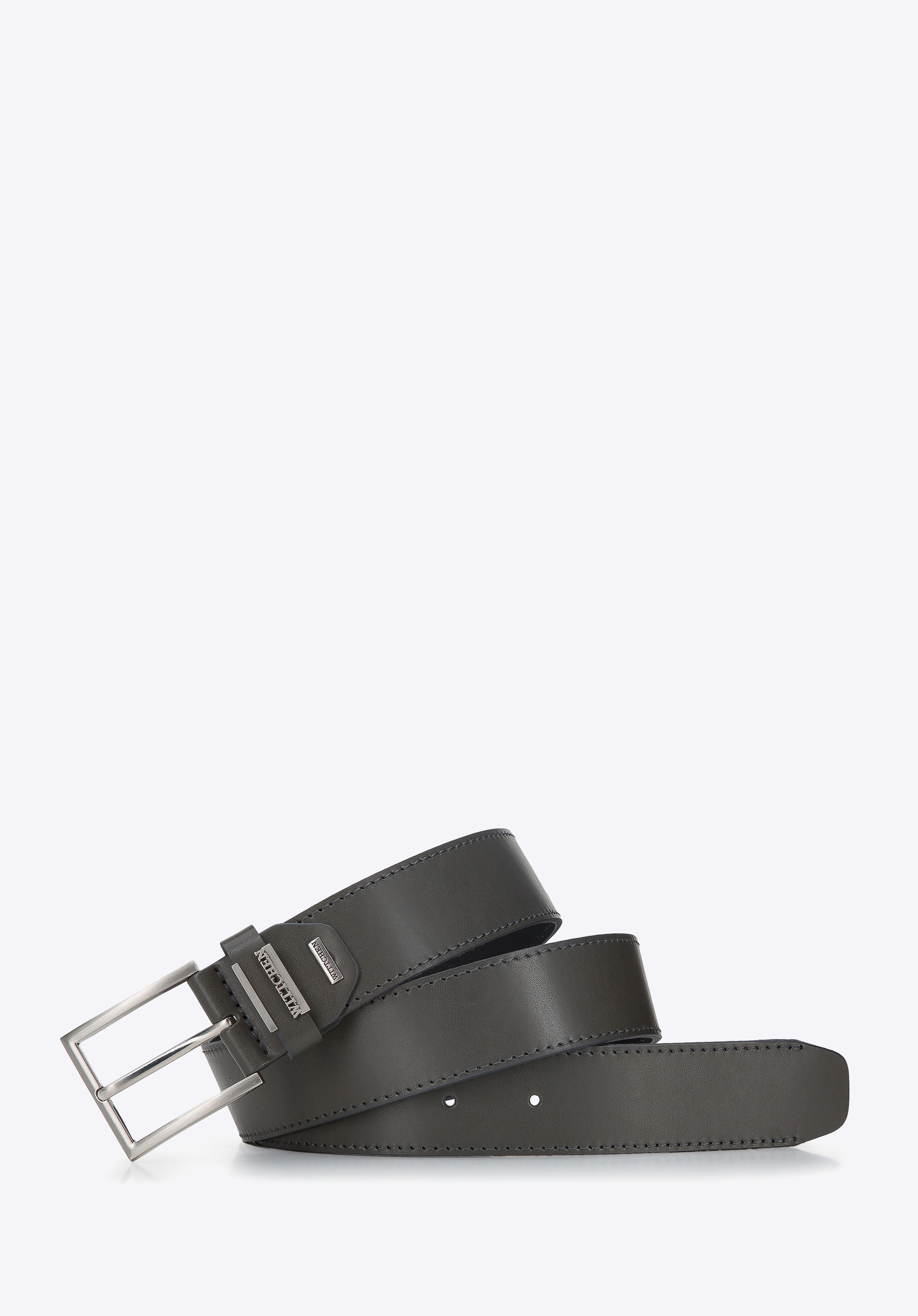 Męski pasek ze skóry z prostokątną klamrą