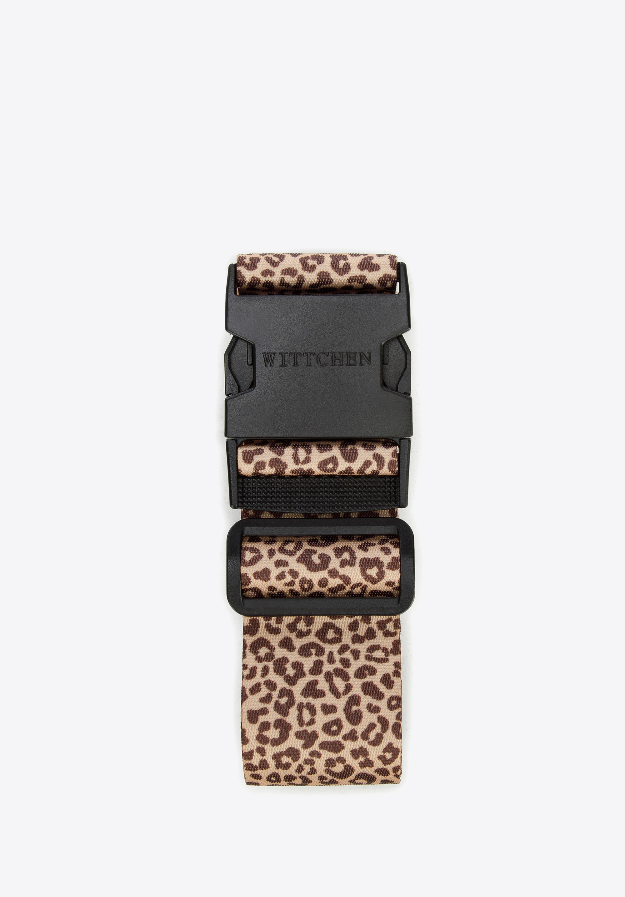 Pas zabezpieczający bagaż w zwierzęcy wzór