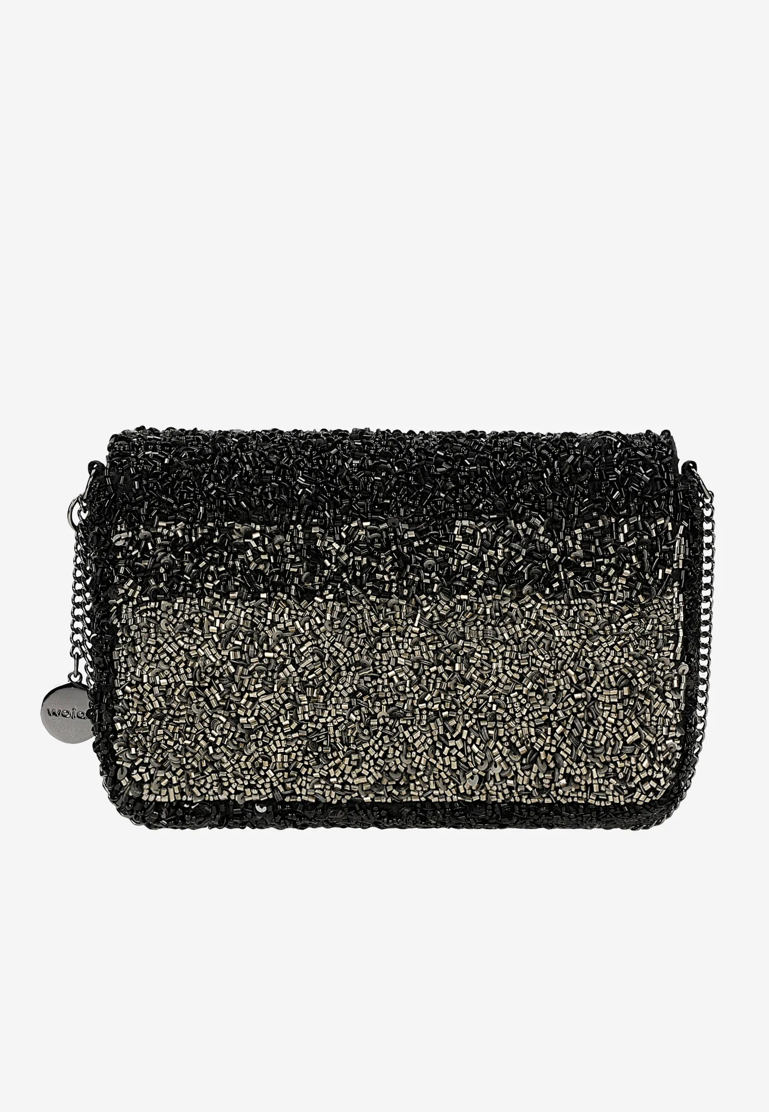 Czarna wizytowa torebka z koralikami