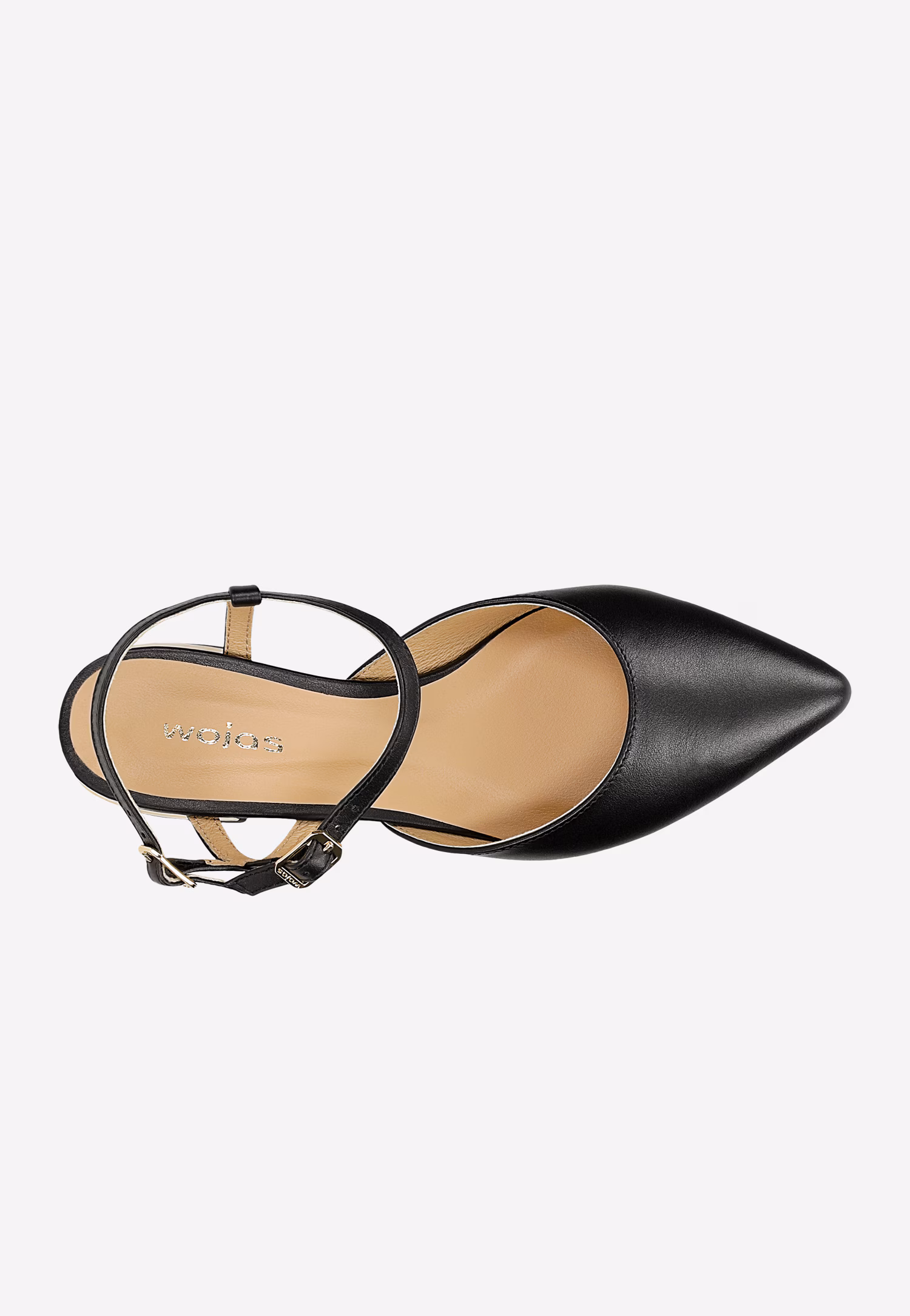 Beżowe półbuty damskie z noskiem w szpic