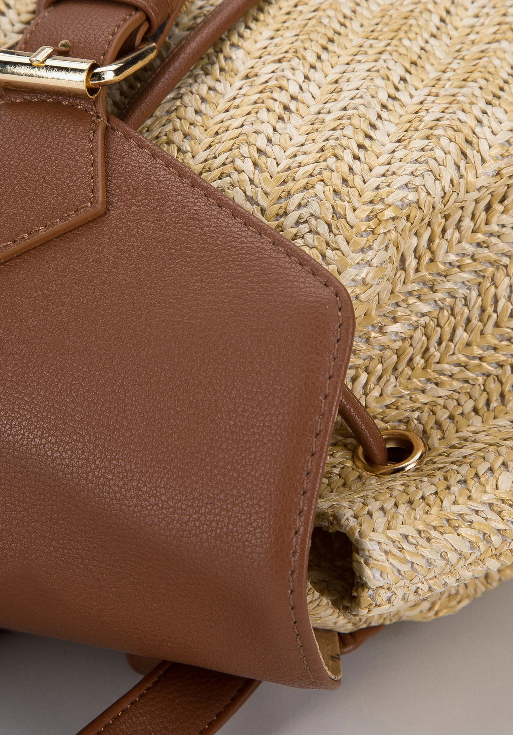 Damski plecak worek z plecionki