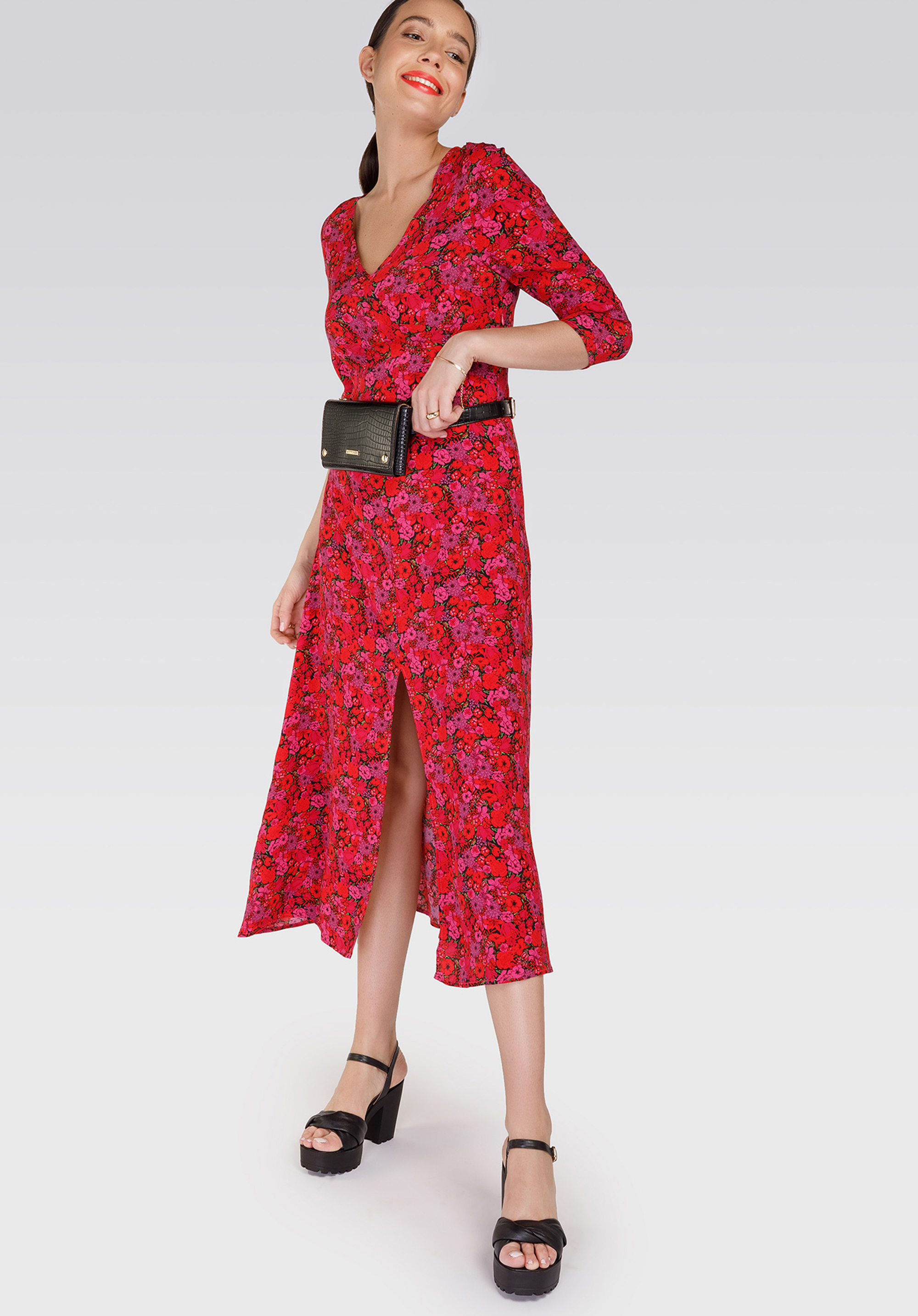 Damska torebka kopertowa 2 w 1 croco