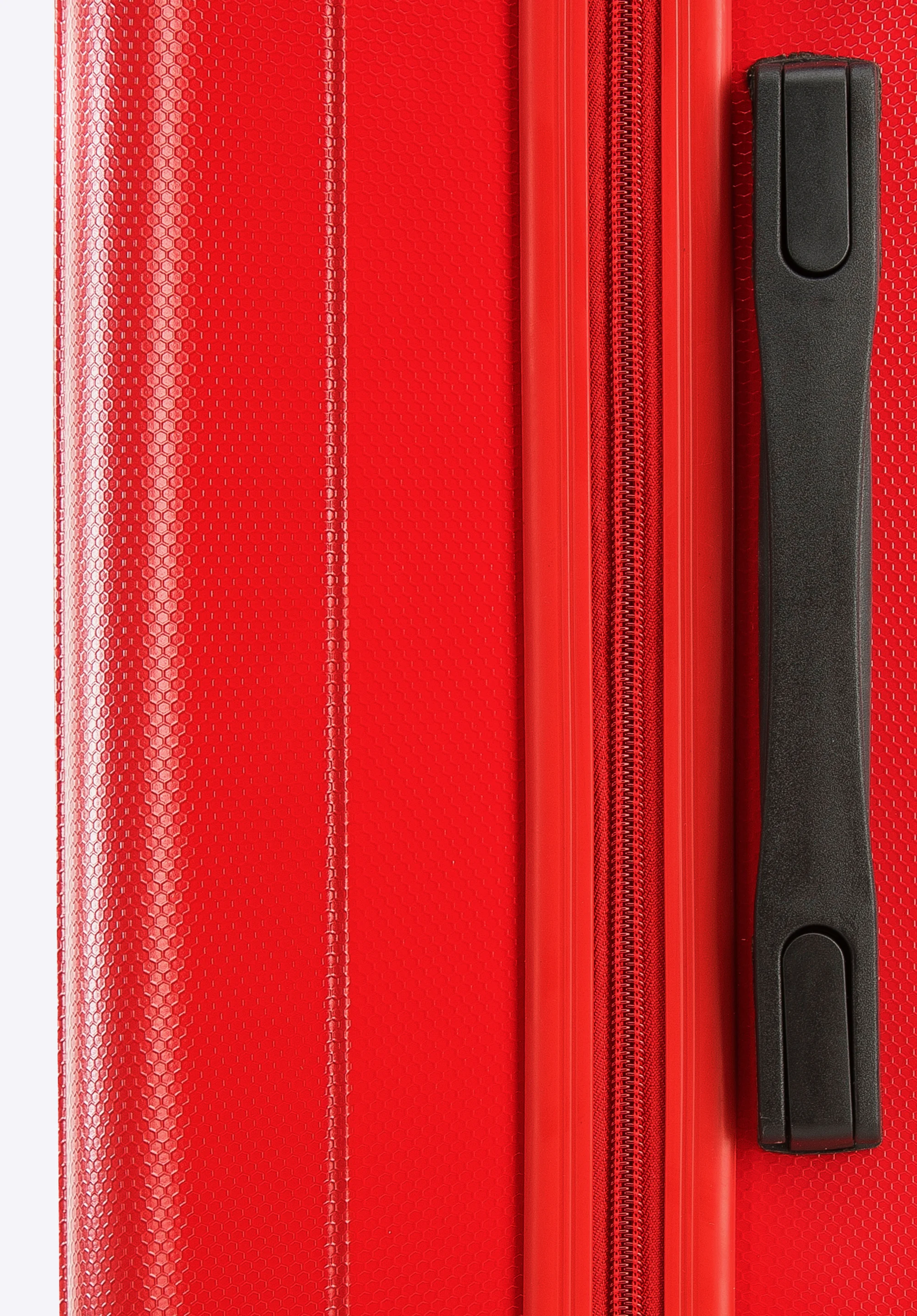 Walizka kabinowa z polikarbonu z pionowymi tłoczeniami