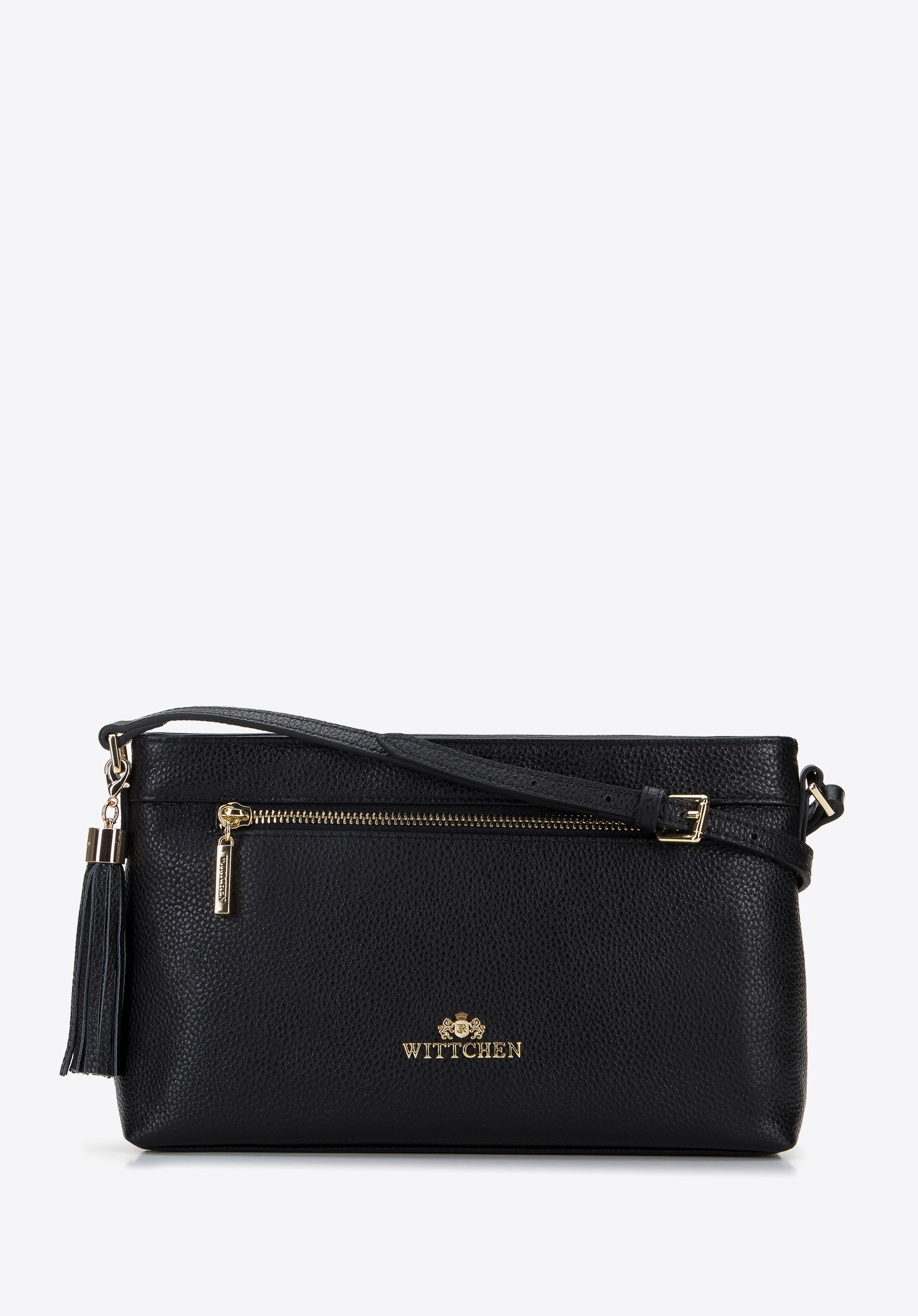 Damska listonoszka skórzana podłużna z chwostem