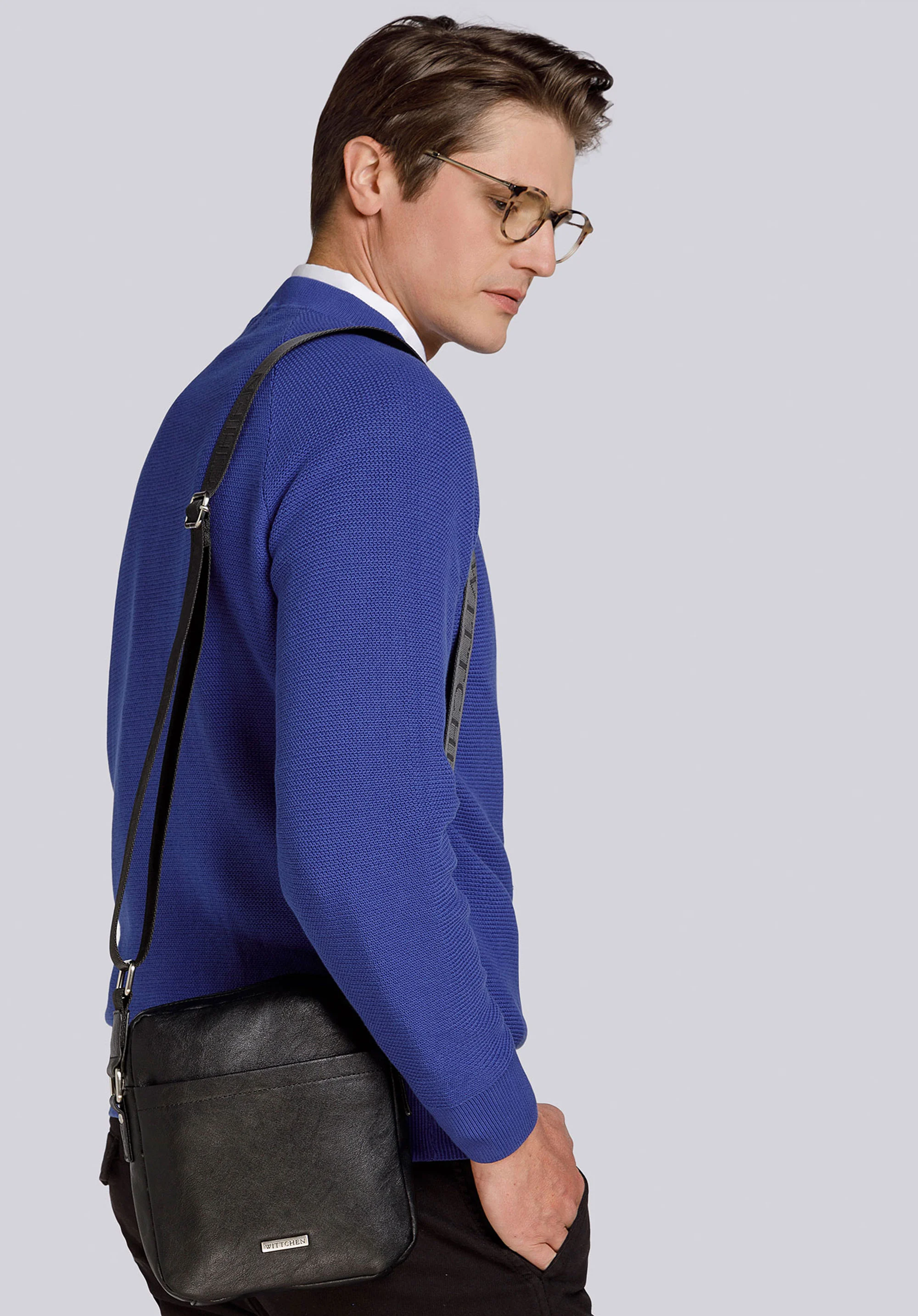 Męska listonoszka z kieszonką mała