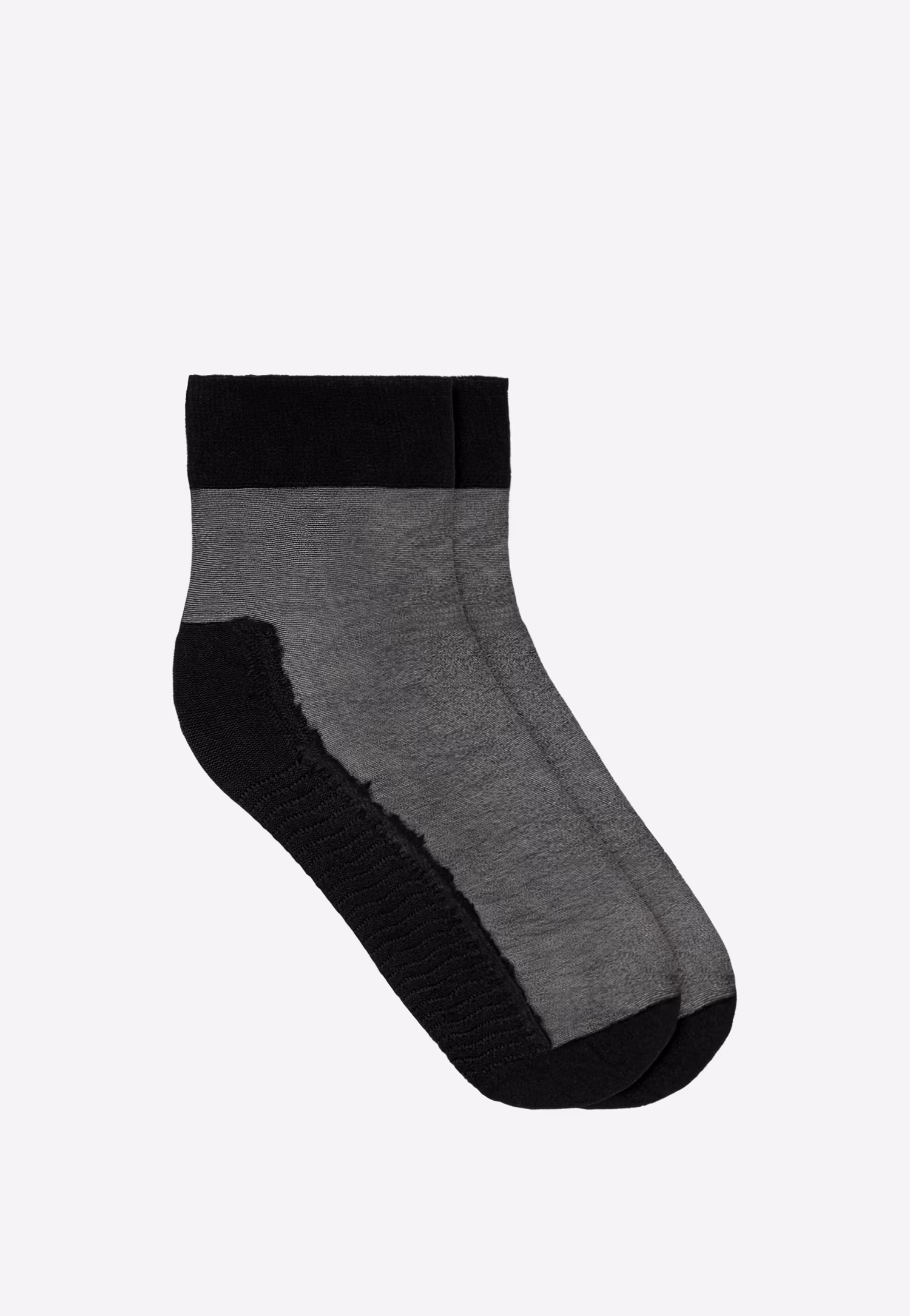 Dwupak beżowych skarpet rajstopowych z efektem masażu i bezuciskowym ściągaczem