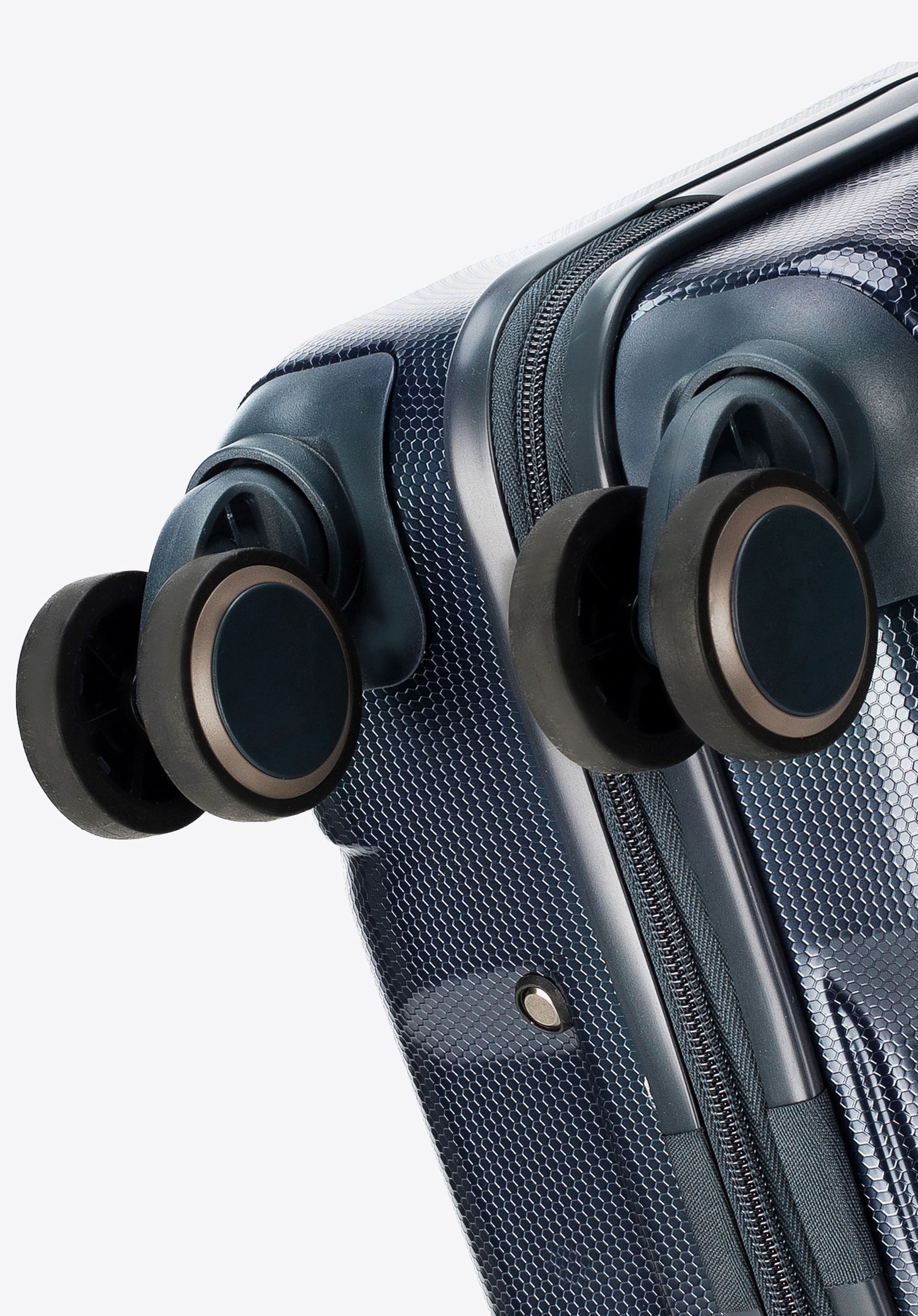 Walizka kabinowa z polikarbonu geometryczna