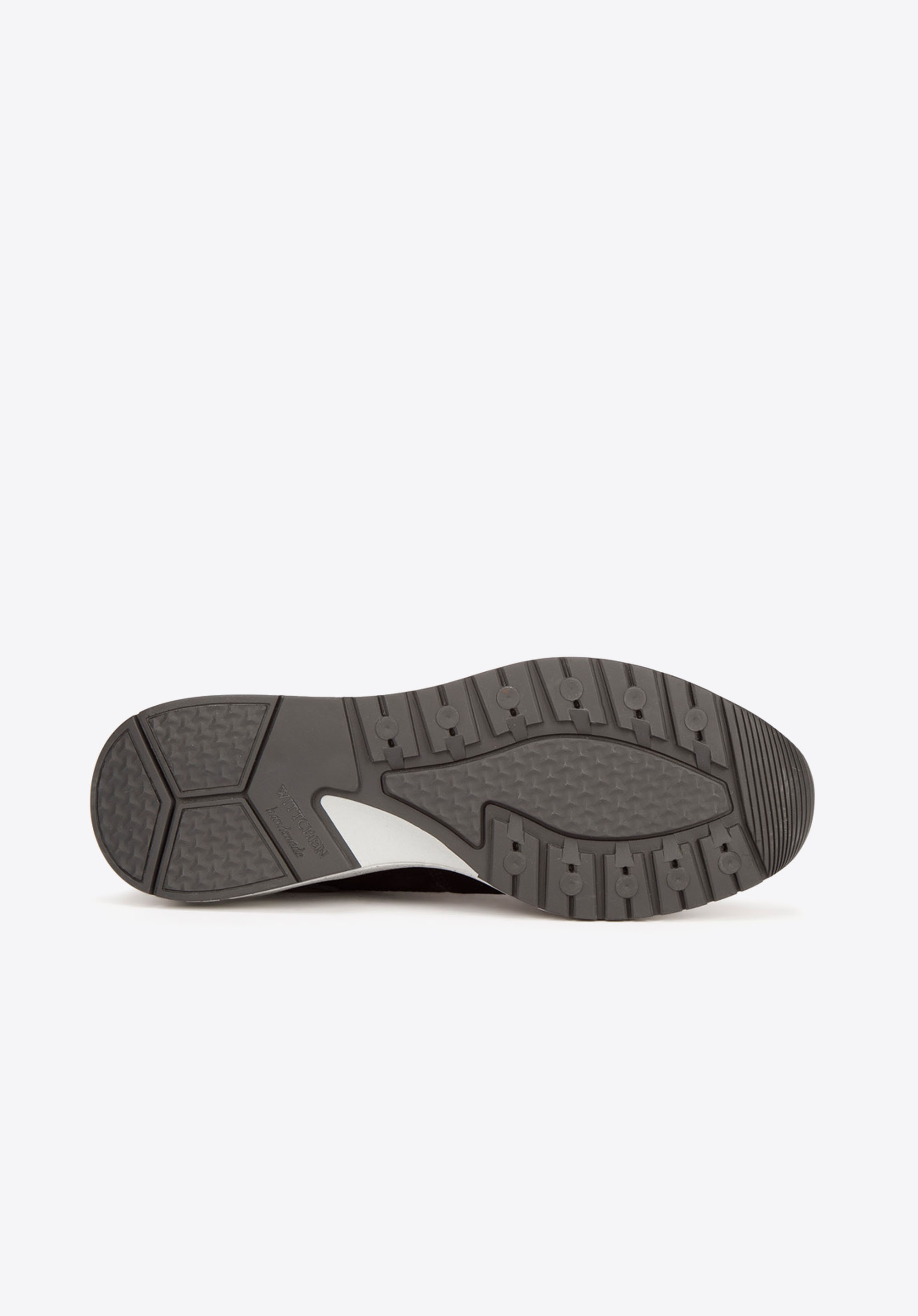 Męskie sneakersy ze skóry na grubej podeszwie